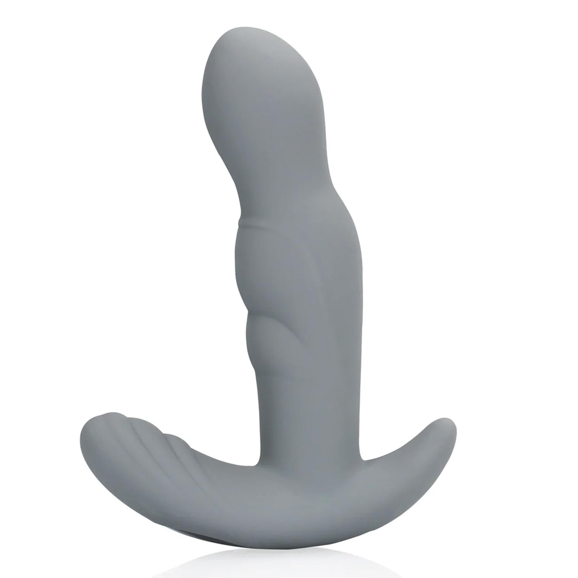 Rotating Prostate Stimulator with Remote Control - Gotham Grey