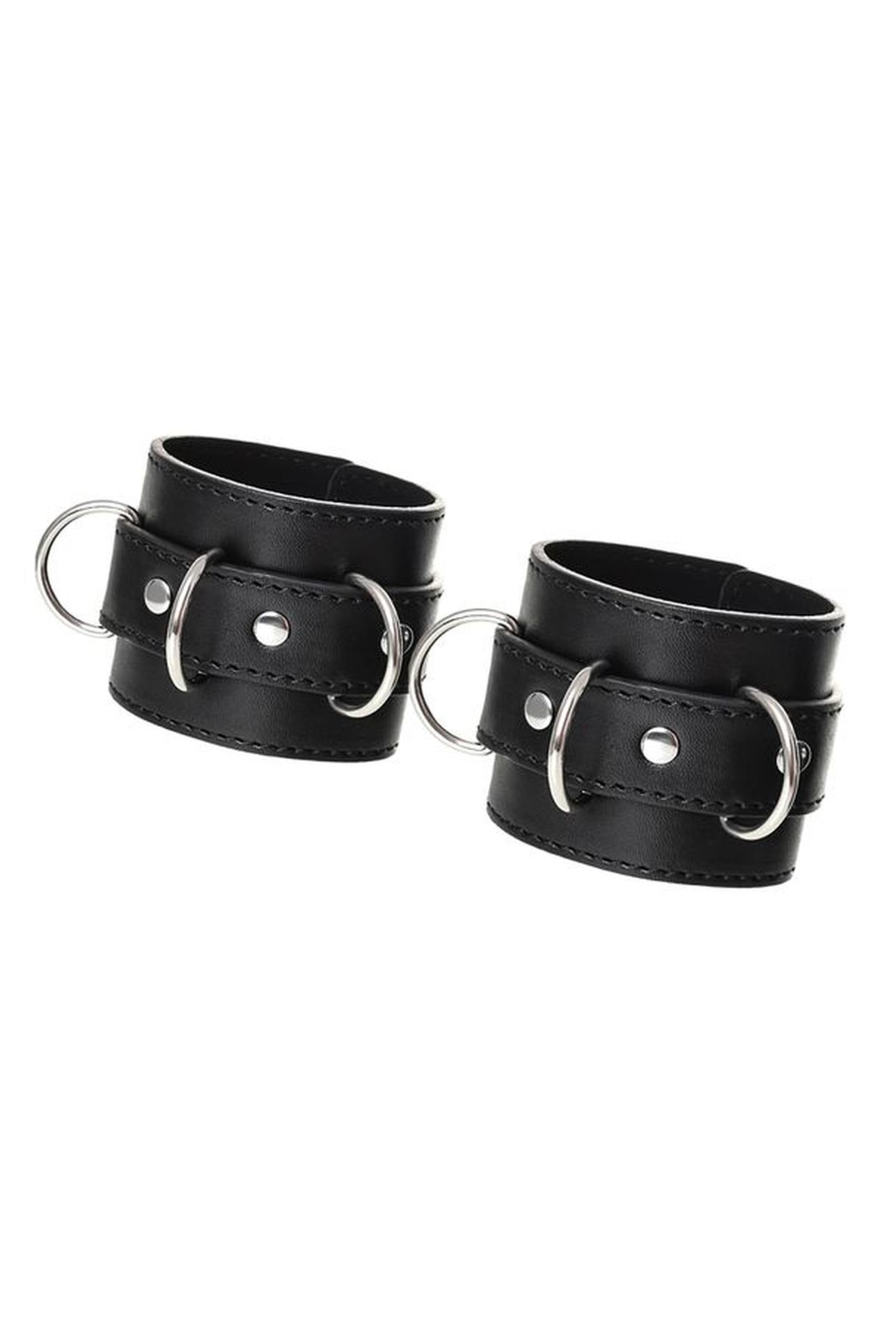 Anonymo handcuffs, PU leather, black
