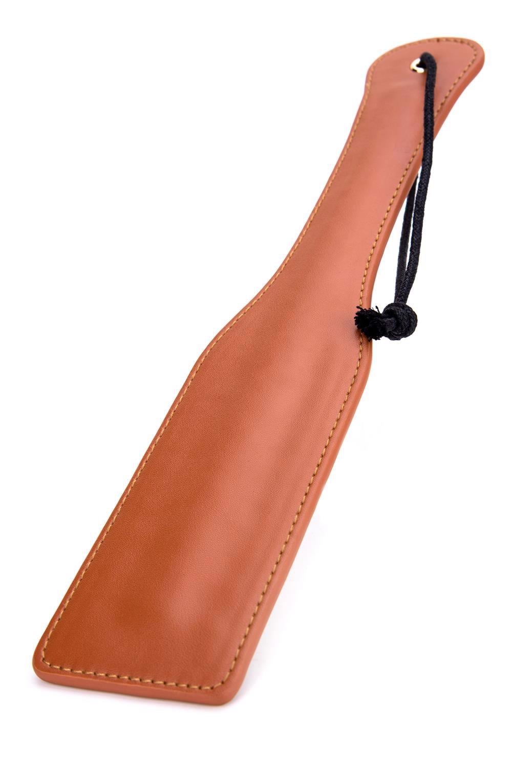 Packa koniakowa - skóra wegańska PADDLE COGNAC VEGAN LEATHER