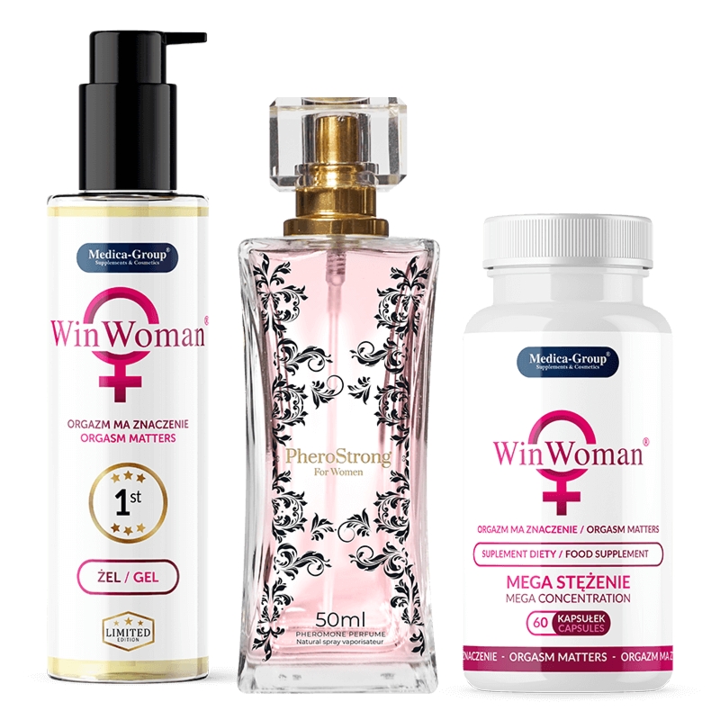 PheroStrong for Women 50 ml + WinWoman 60 kaps. + PlayWoman żel - Nr 1 wśród KLIENTÓW !!!