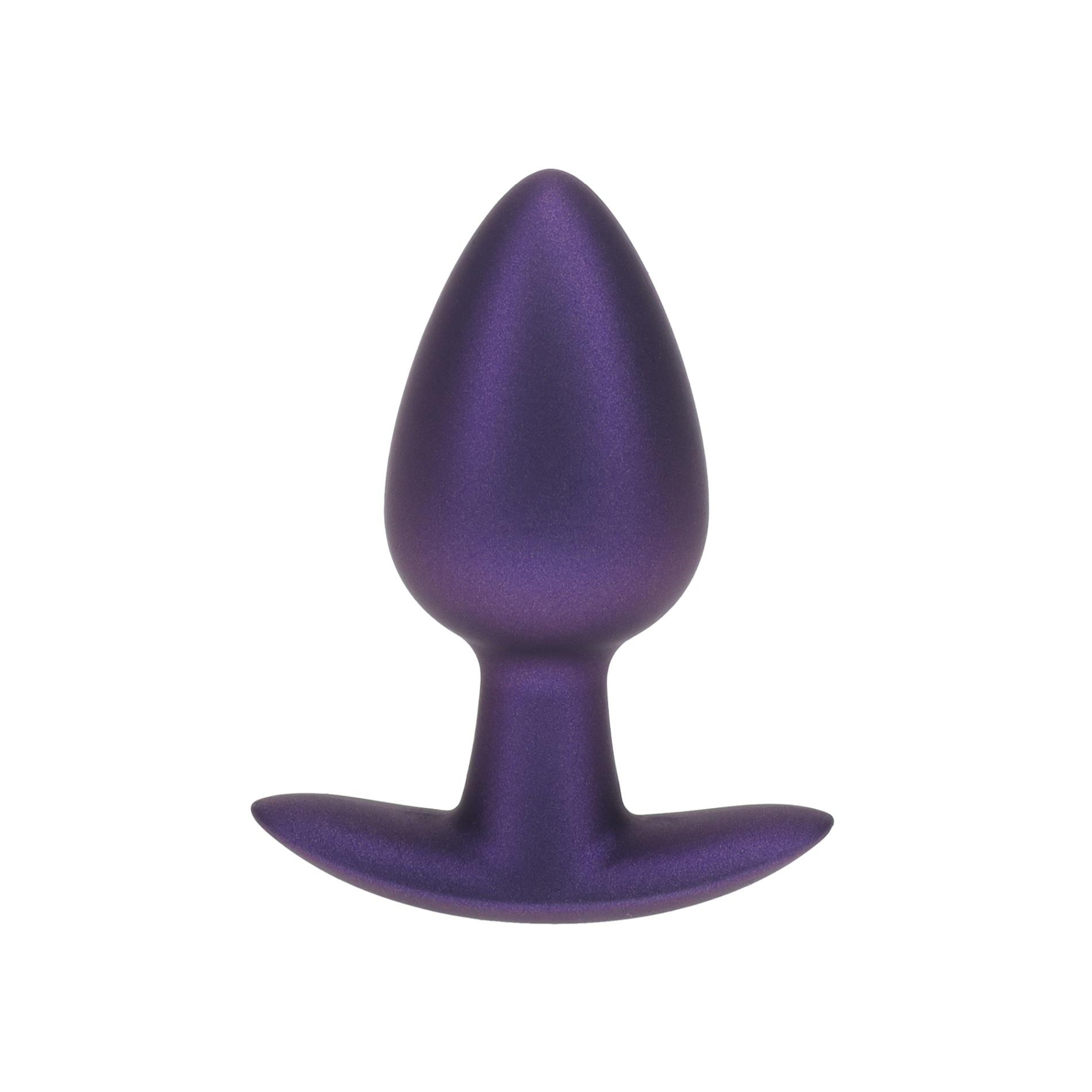 Smooth Silicone Anal Plug - Medium - 3.1 / 7,9 cm - Metallic Purple