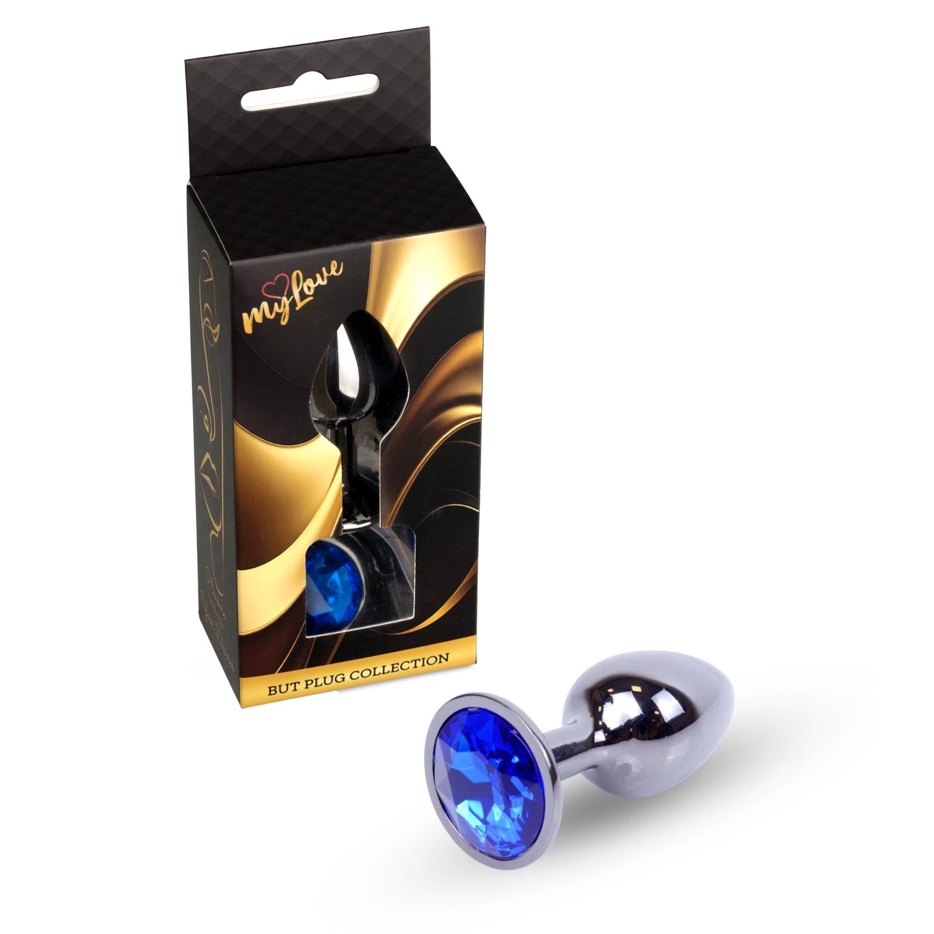 MyLove Toys - Jewellery Dark Silver PLUG- Dark Blue