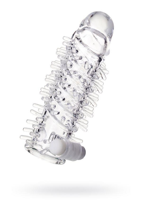 Sleeve TOYFA A-Toys Fril, with vibro bullet, TPR, transparent, 13,4 cm