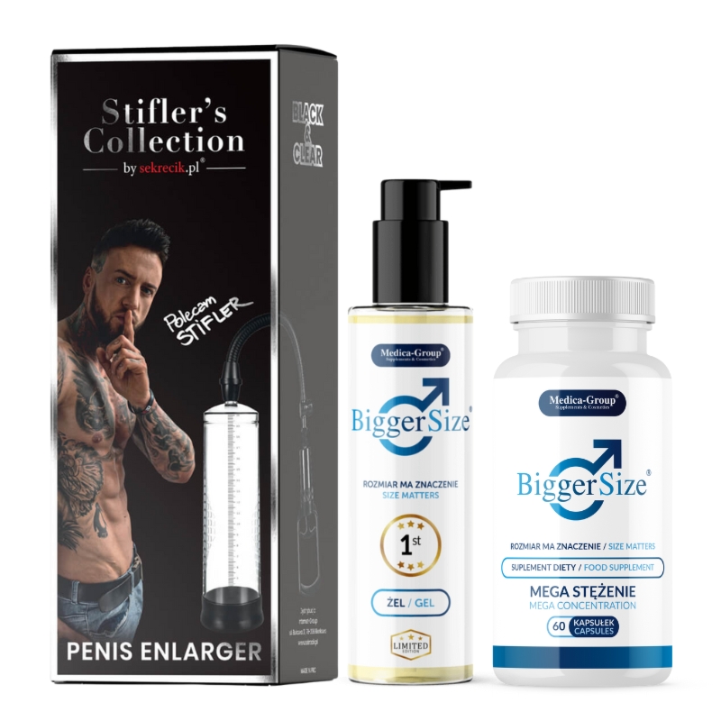 ZESTAW XXXL - Stifler's Collection by Sekrecik - Pompka + BiggerSize - kaps + żel