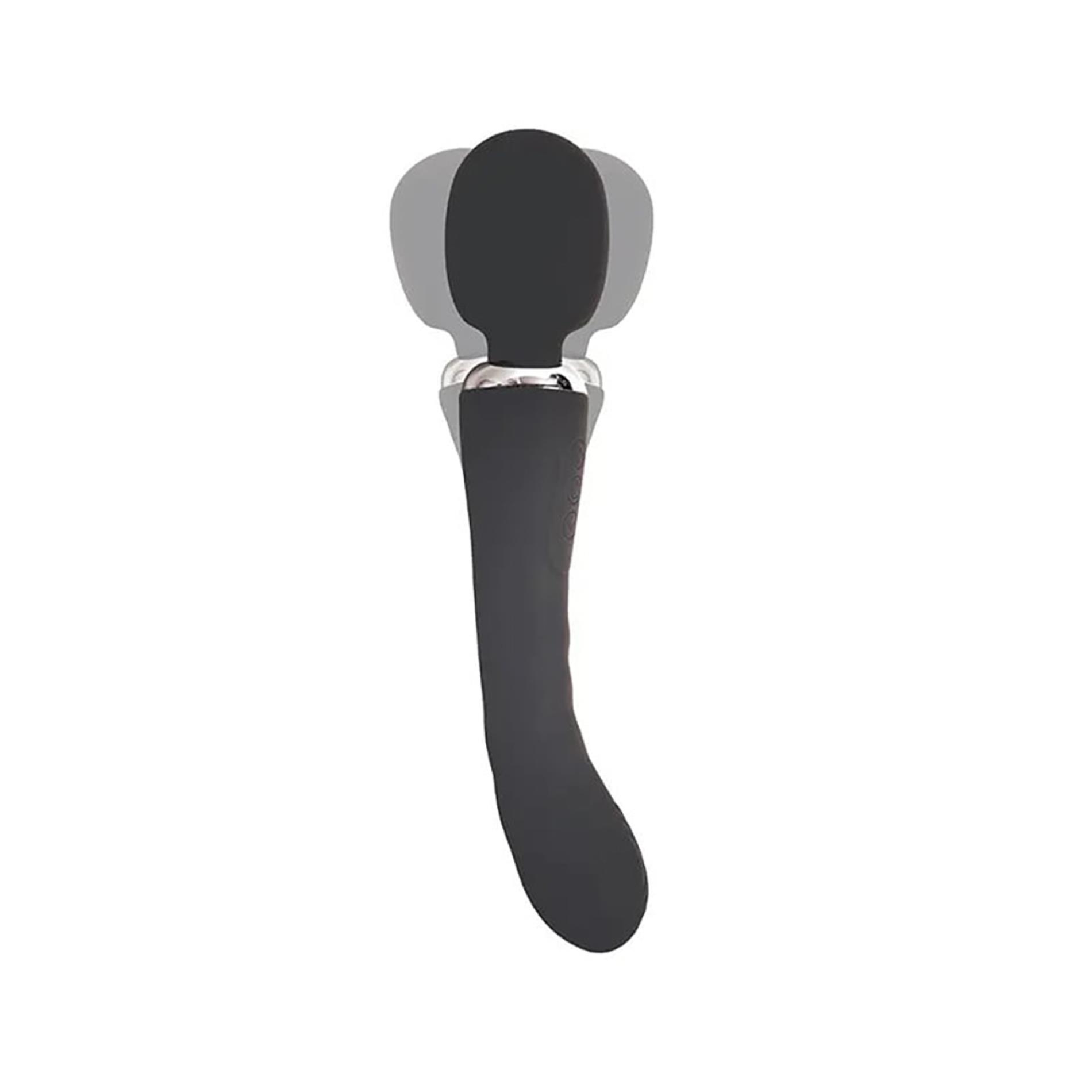 Black clitoral and G-spot vibrator