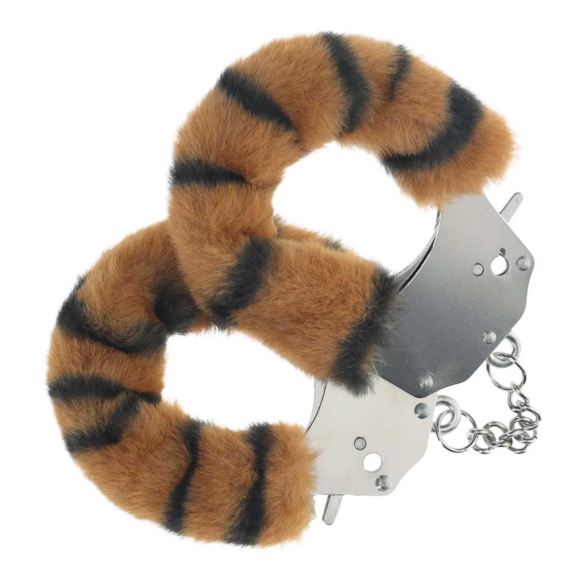 Kajdanki pluszowe – Heavy-duty Fluffy Handcuffs Tiger