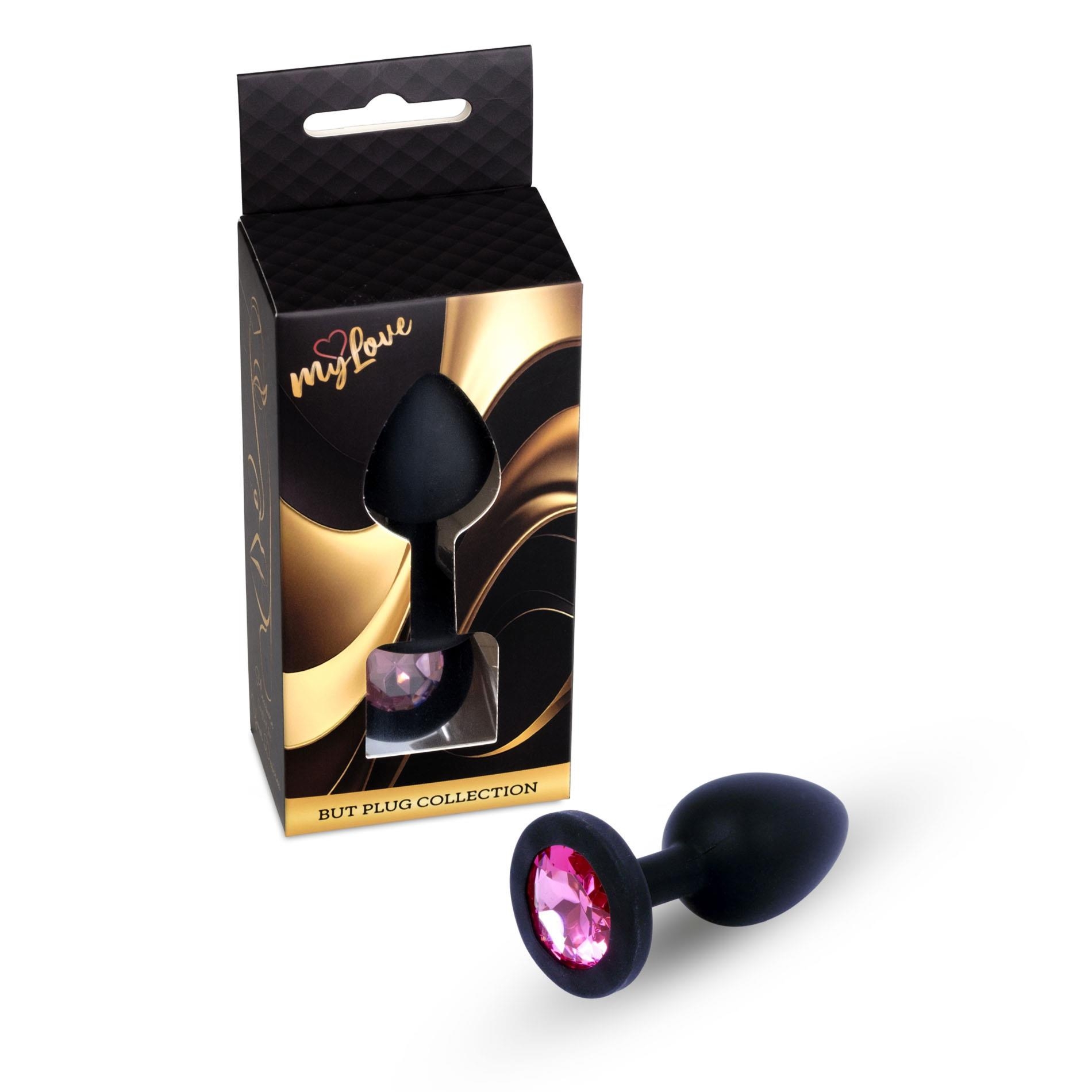 MyLove Toys - Jewellery Black Silicone PLUG Medium