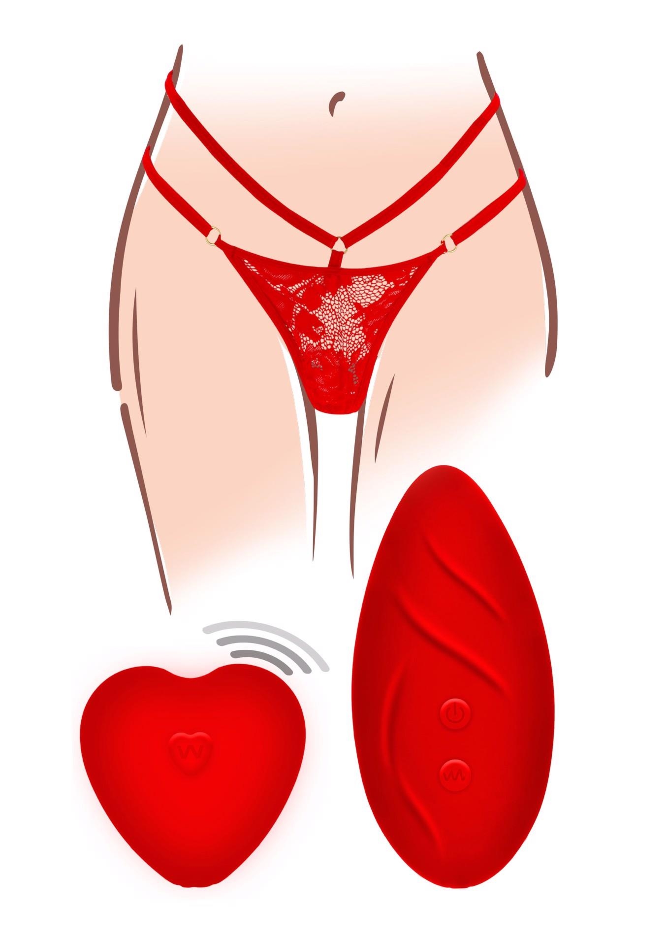 Majteczki orgazmowe - Divine Panty Vibe Red