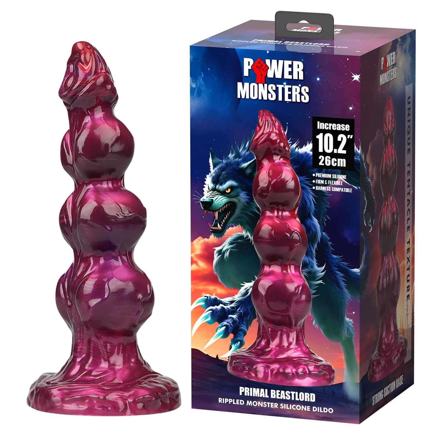 Power Monsters Primal Beastlord – 26 cm Rippled Monster Silicone Dildo