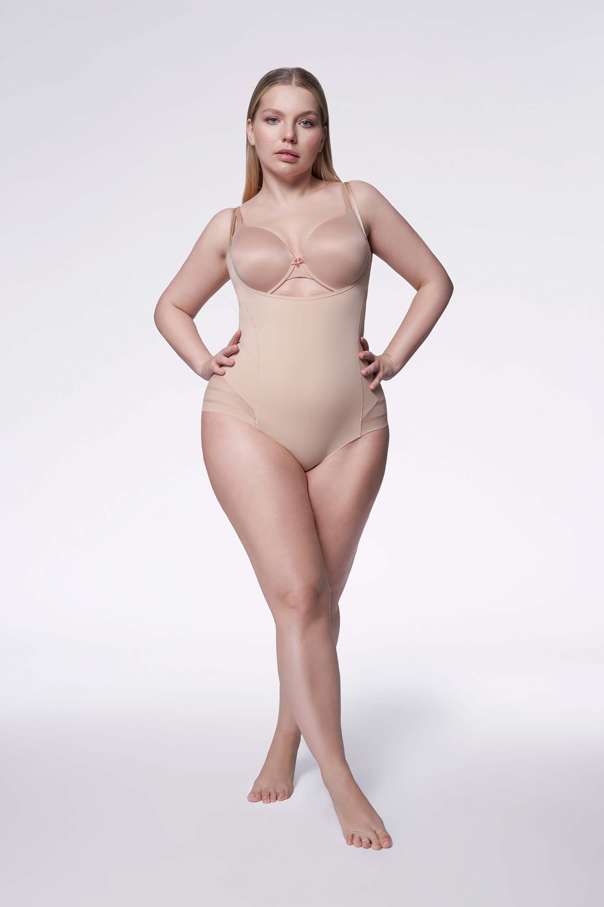 Body 119 Mesh Body Open Biust Naturalne