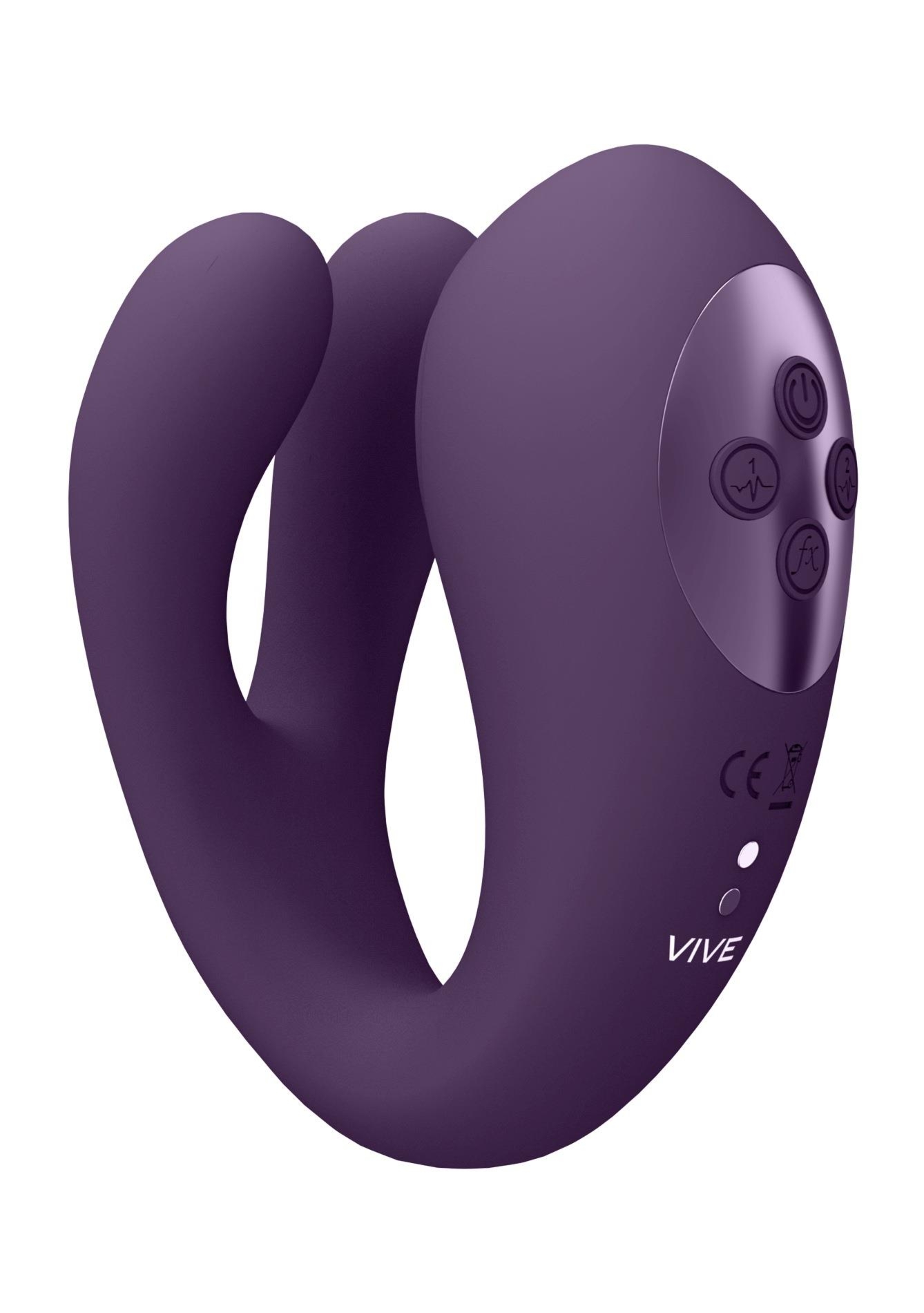 Wibrator dla Par - Yoko - Triple Action Vibrator Dual Prongs with Clitoral Pulse Wave