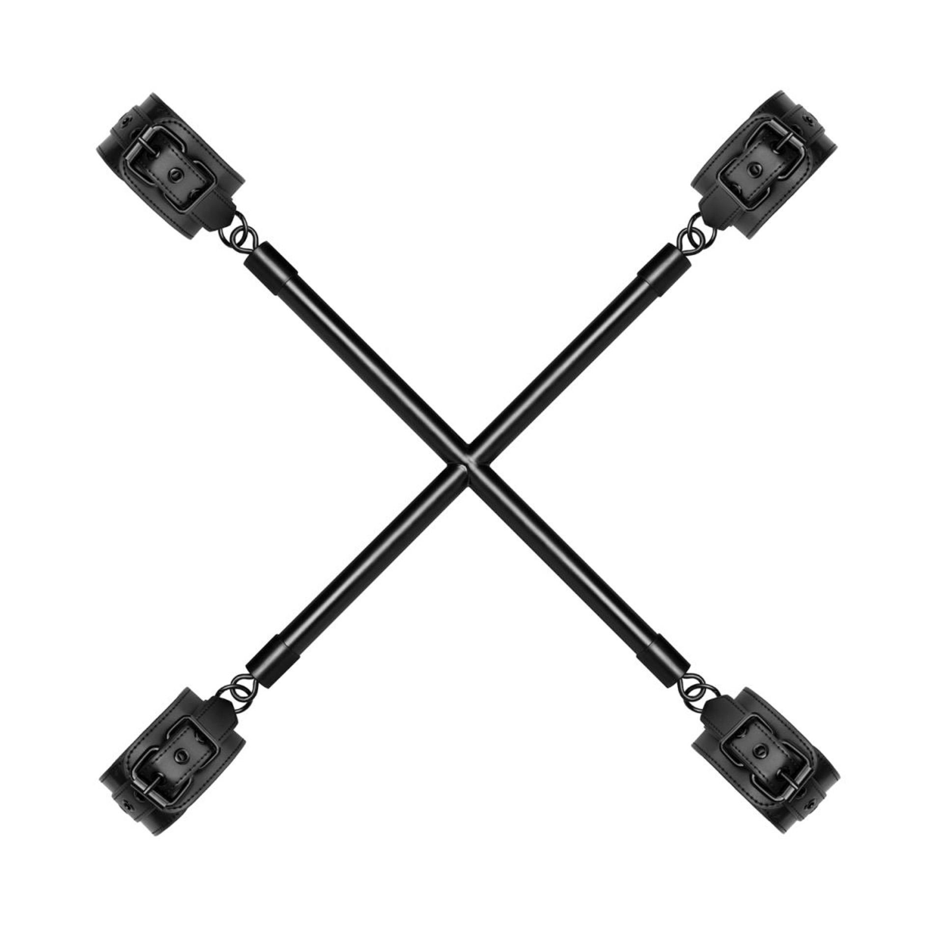 Bedroom Fantasies - Hog Tie Cross Bar
With Cuffs Black