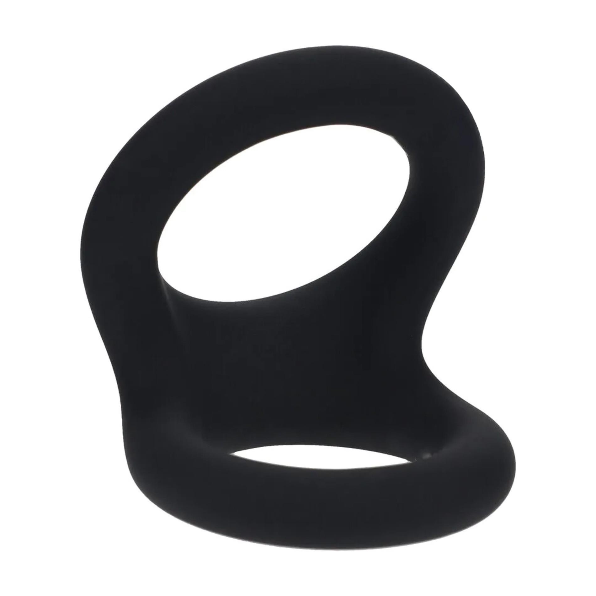 Double O Silicone Cockring - M - Black