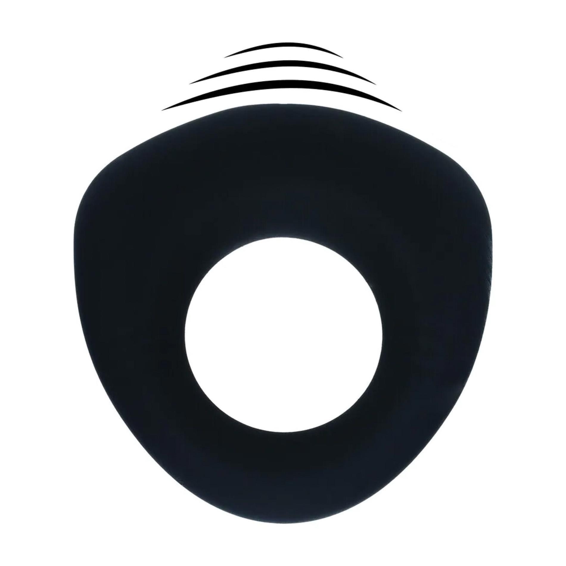 Sealed Liquid Silicone Vibrating Cockring - Black