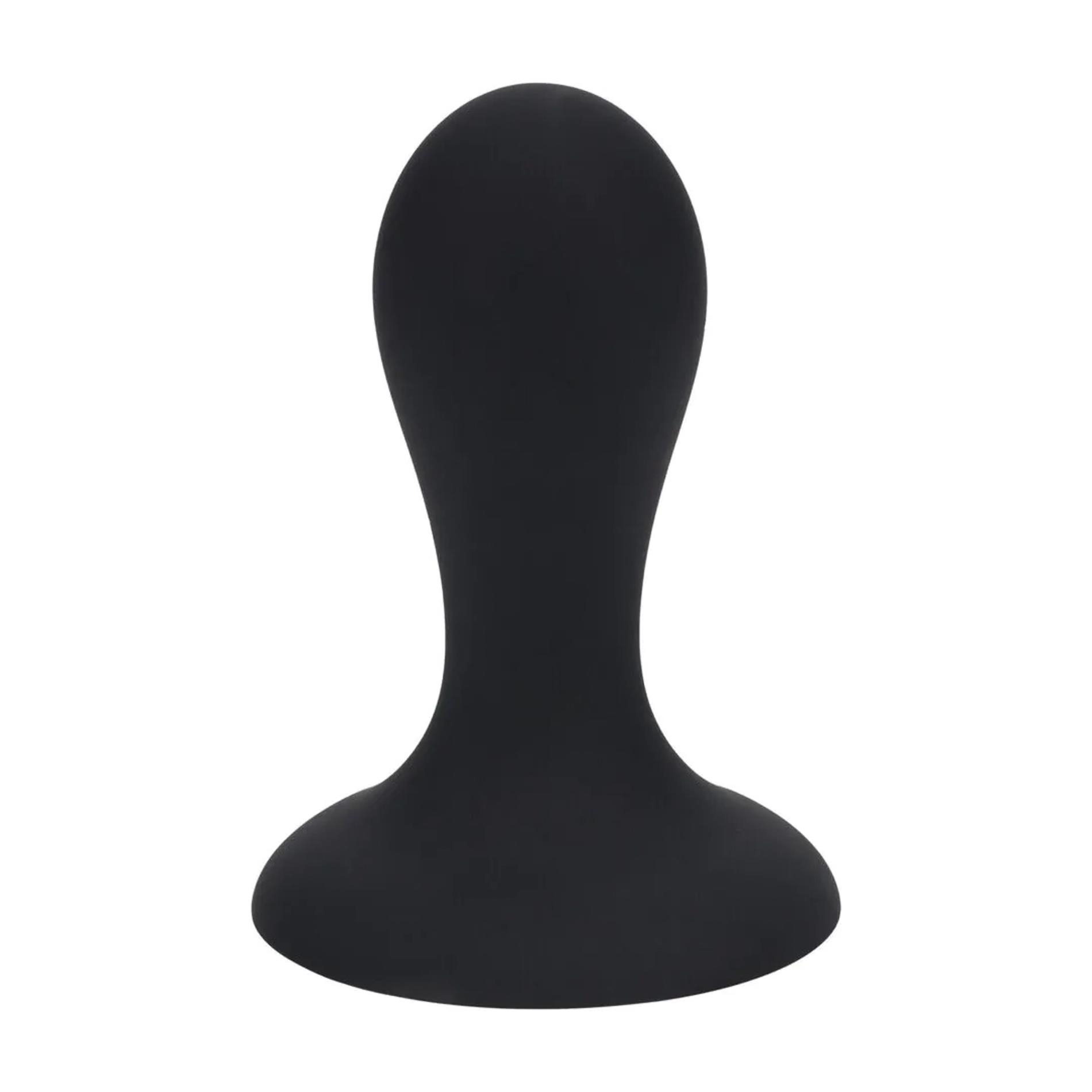 Single Rattle Liquid Silicone Anal Plug - S - Black