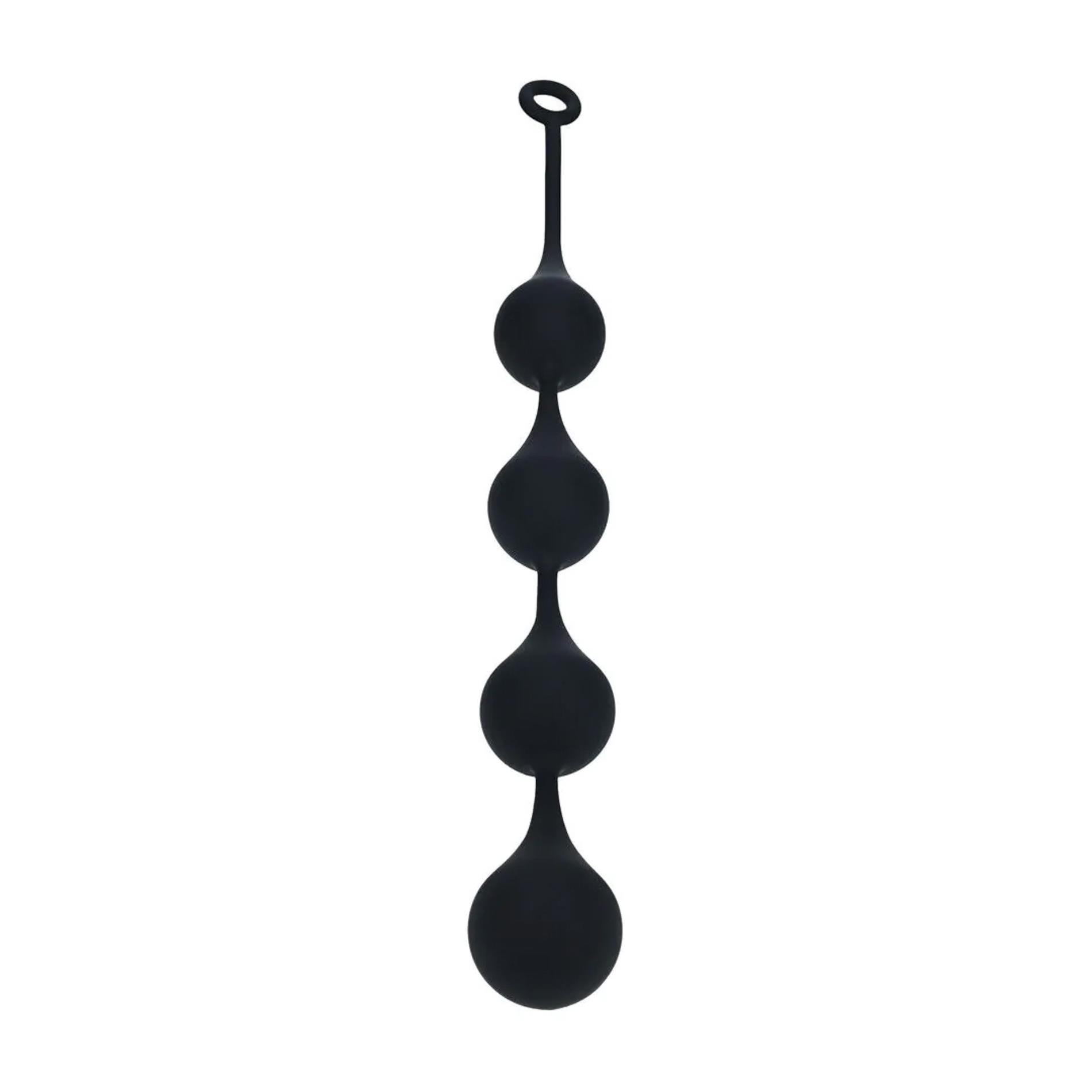 Silicone Waterdrop Anal Balls - XXL - 60mm - Black