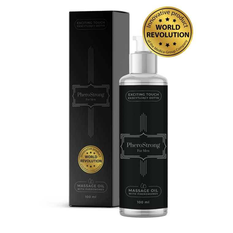 PheroStrong for Men Massage Oil 100ml - olejek do ciała dla mężczyzn z feromonami podniecającymi kobiety