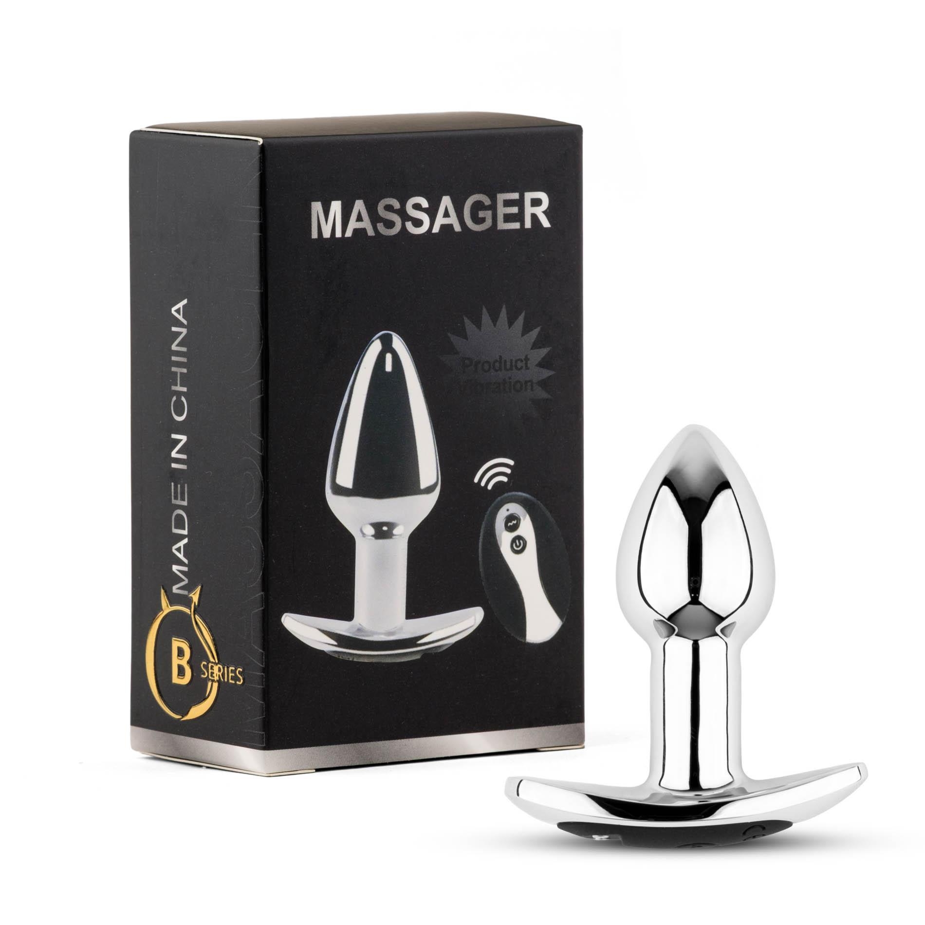 Metal Butt Plug S Vibrator USB - Remote Control