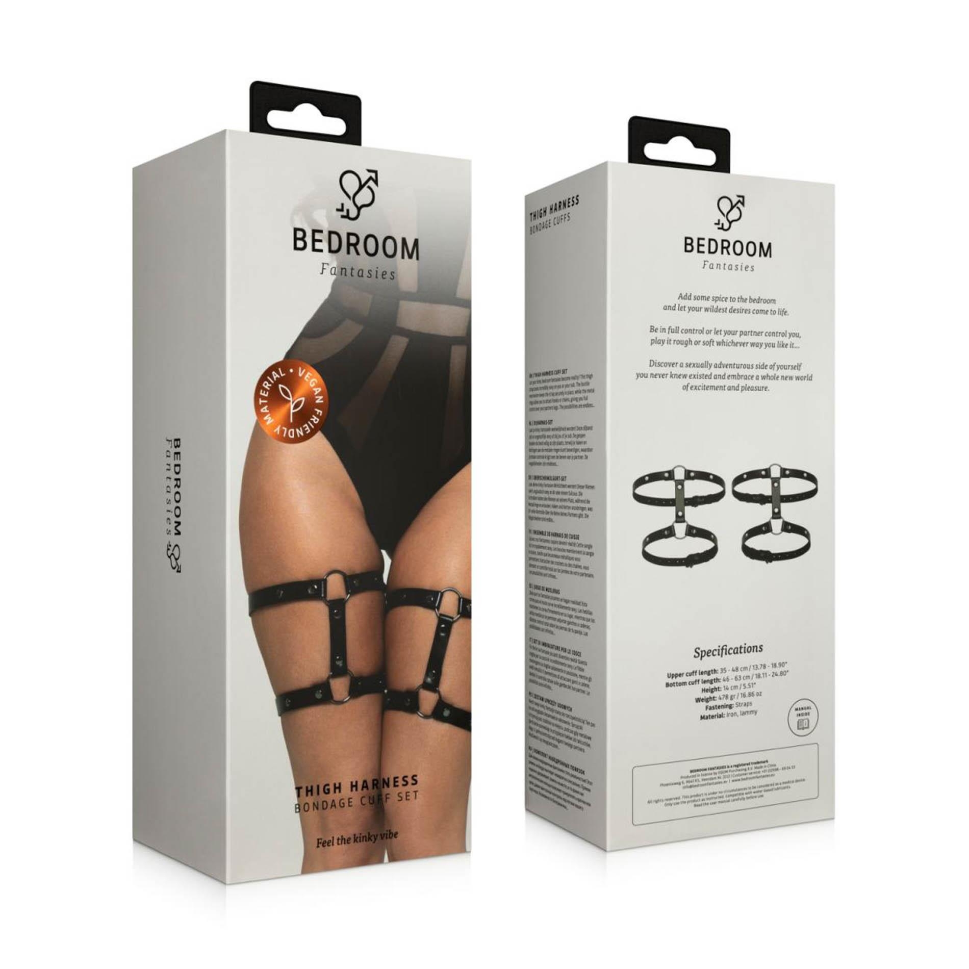 Bedroom Fantasies - Leg Bondage Cuffs Black