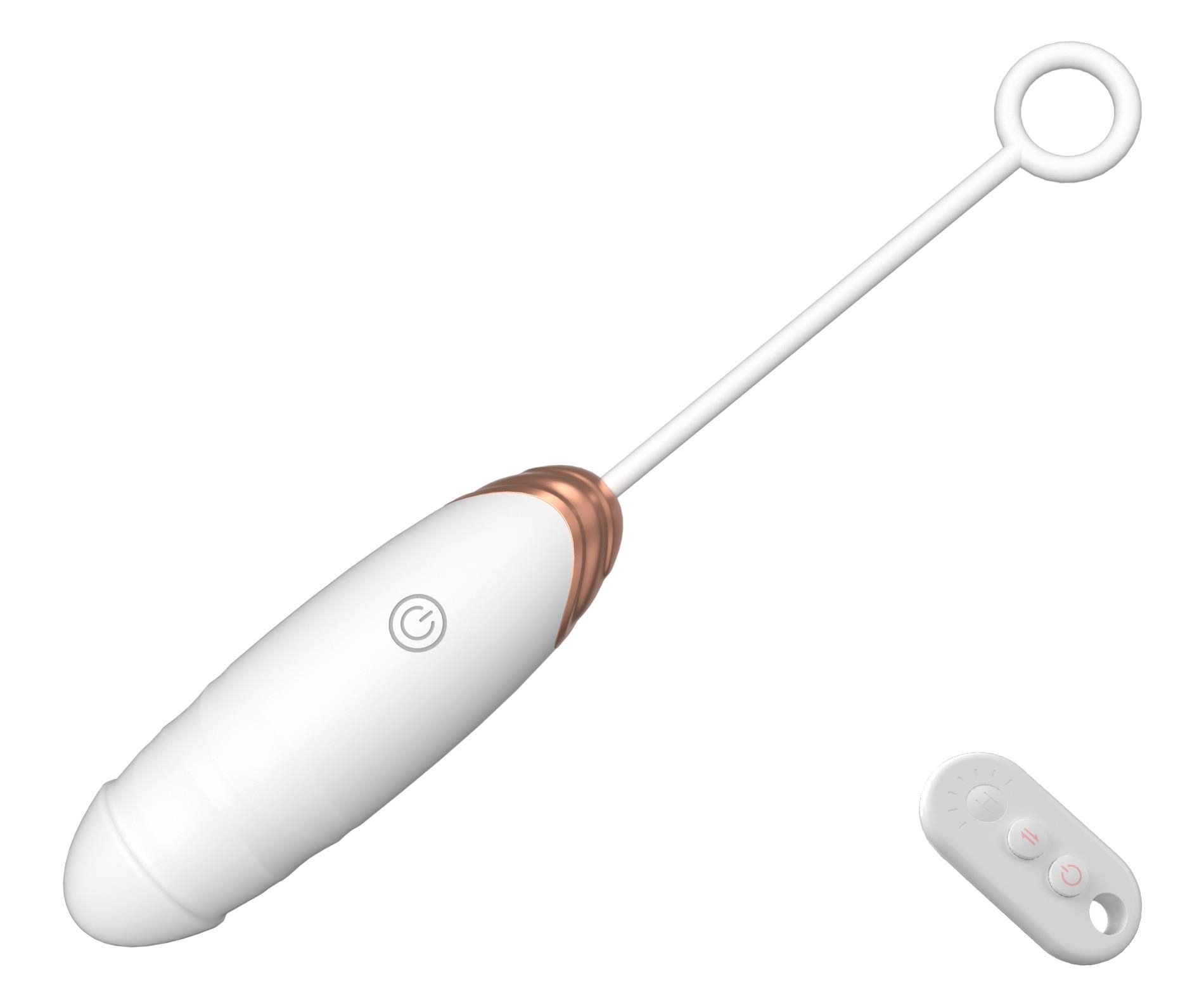 Vibrating Silicone Love EGG USB 7 vibration and thrust functions / Remote control White