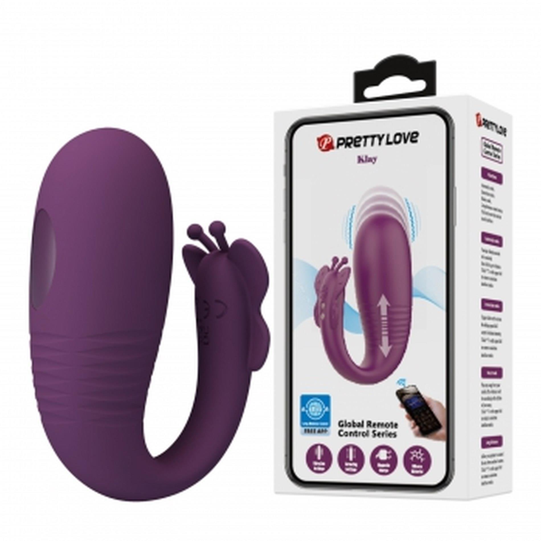 Wibrator dla par - PRETTY LOVE - Klay, 10 vibration functions 10 thrusting settings Mobile APP remote control