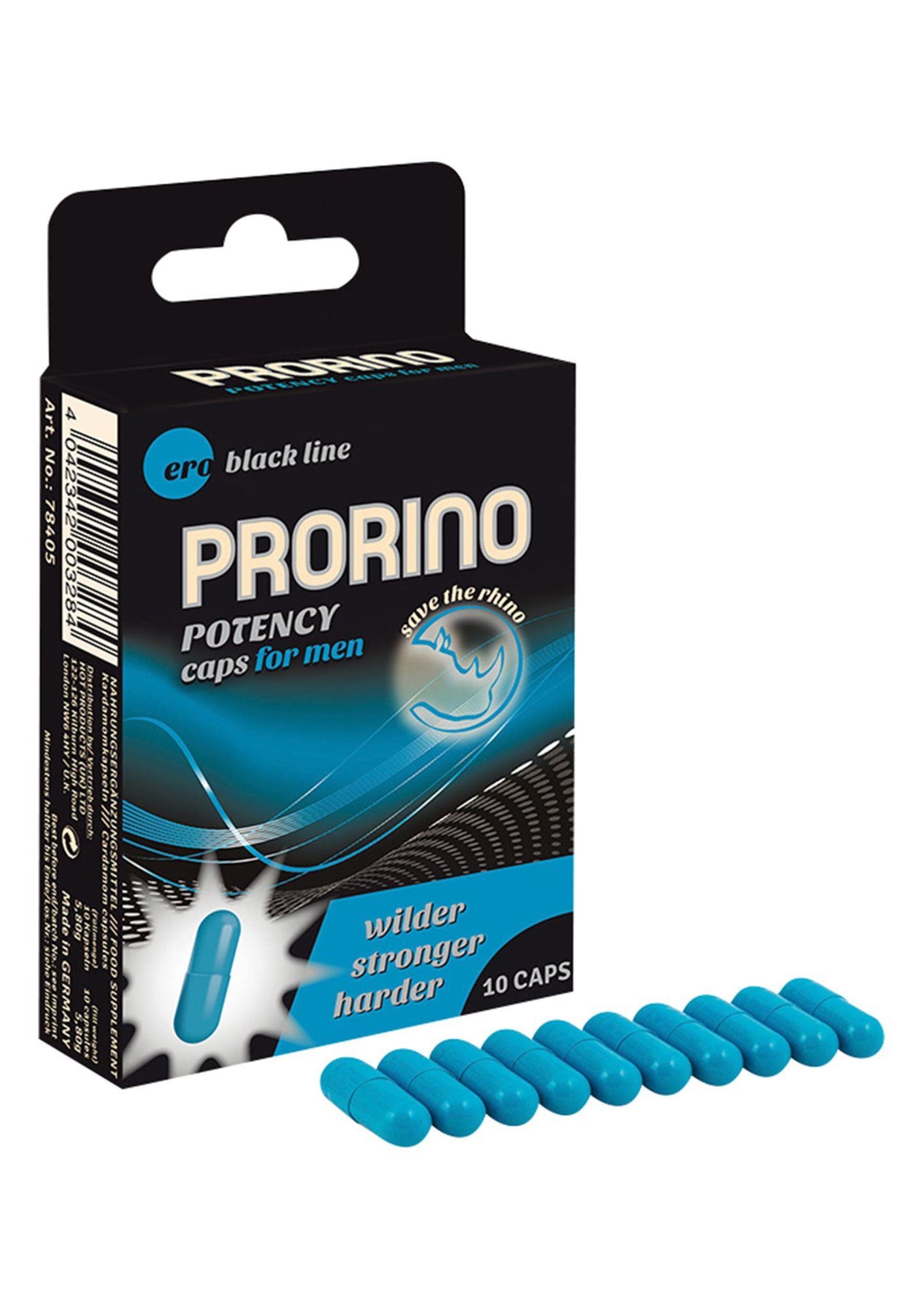 Kapsułki dla mężczyzn Prorino Men 10 - PRORINO Men Black Line Potency Caps