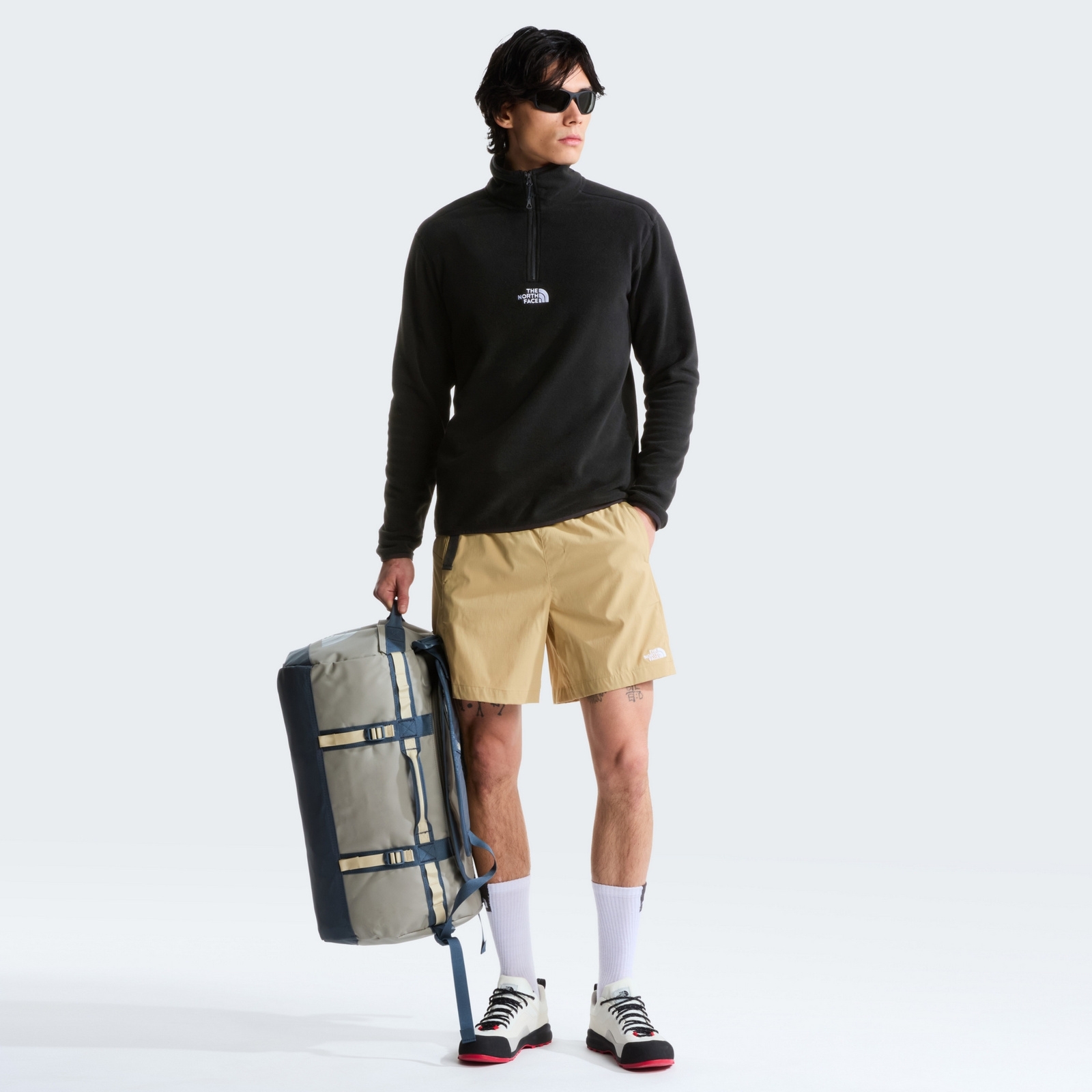 Polar m�ski The North Face GLACIER 1/4 ZIP czarny NF0A8HRWJK3