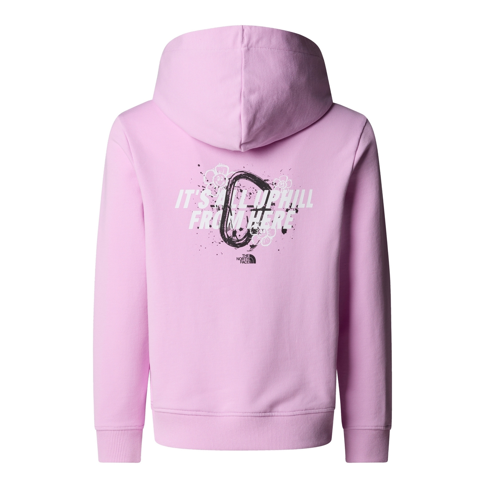 Bluza z kapturem dziewczęca The North Face GRAPHIC RELAXED różowa NF0A8AXR6FI