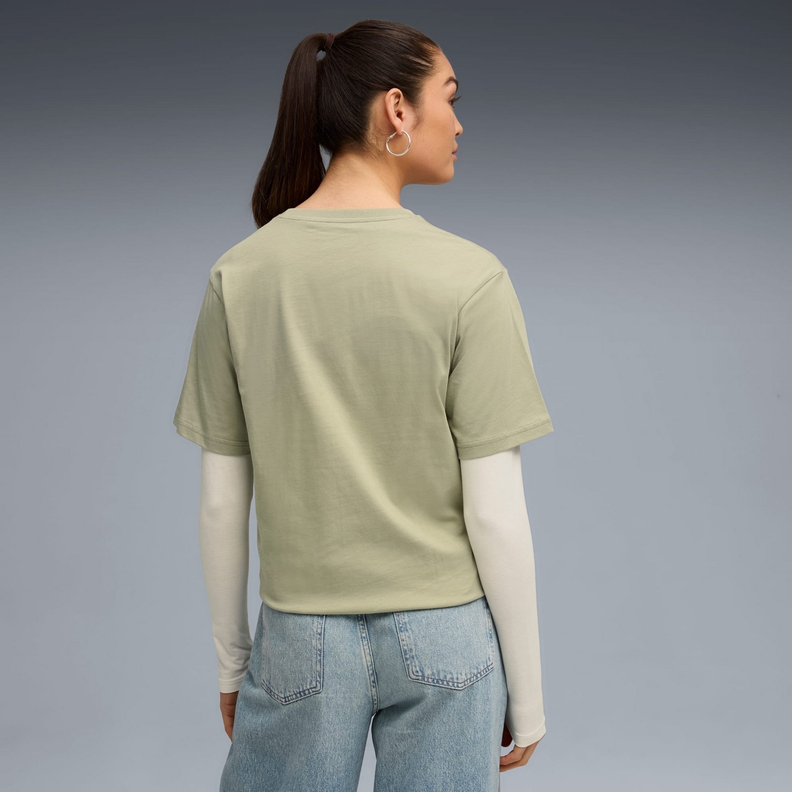 Koszulka damska Puma ESS RELAXED zielona 68497182