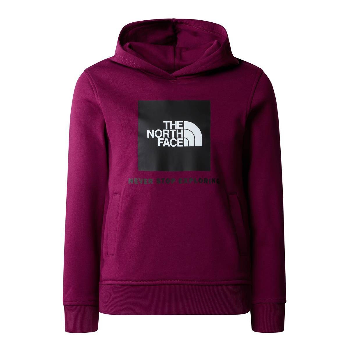 Bluza z kapturem dziecica The North Face BOX bordowa NF0A855BI0H