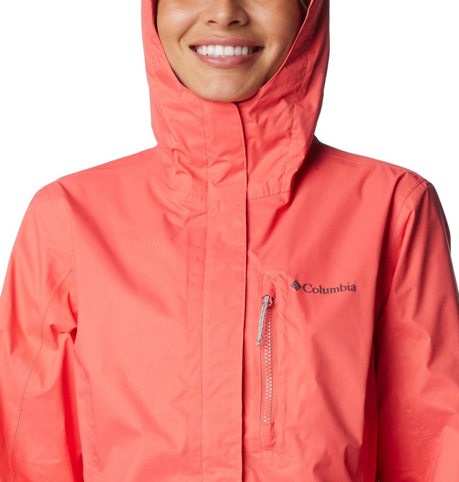Kurtka z kapturem damska Columbia POURING ADVENTURE II rowa 1760071608