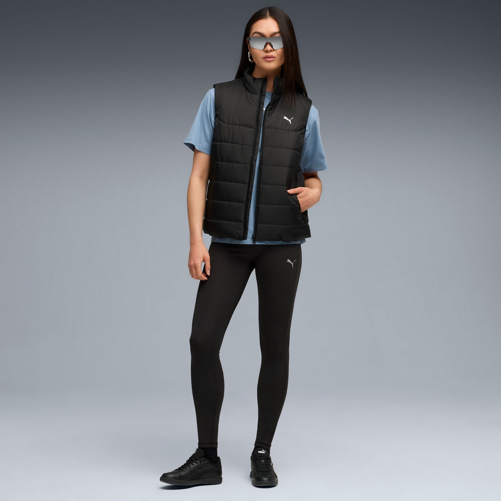 Legginsy treningowe damskie Puma EVOSTRIPE HW czarne 68814401