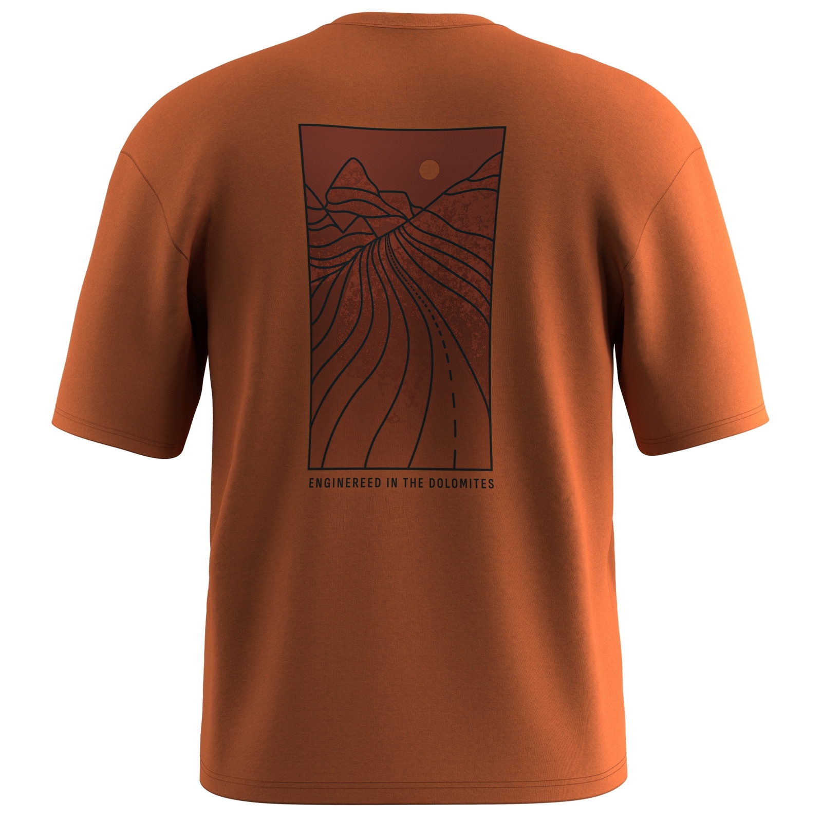 Koszulka mska Salewa EAGLE SUNSET LOOSE pomaraczowa 00-0000029150_7240