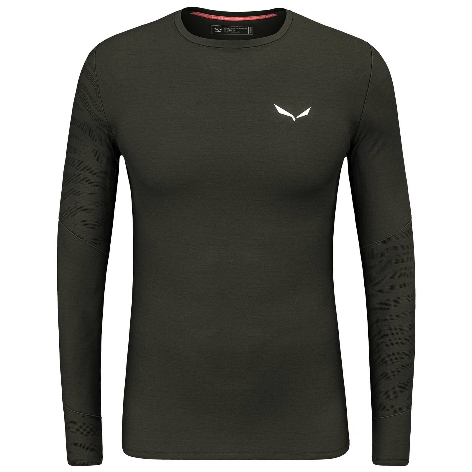 Longsleeve treningowy mski Salewa CRISTALLO WARM zielony 00-0000028205_5280