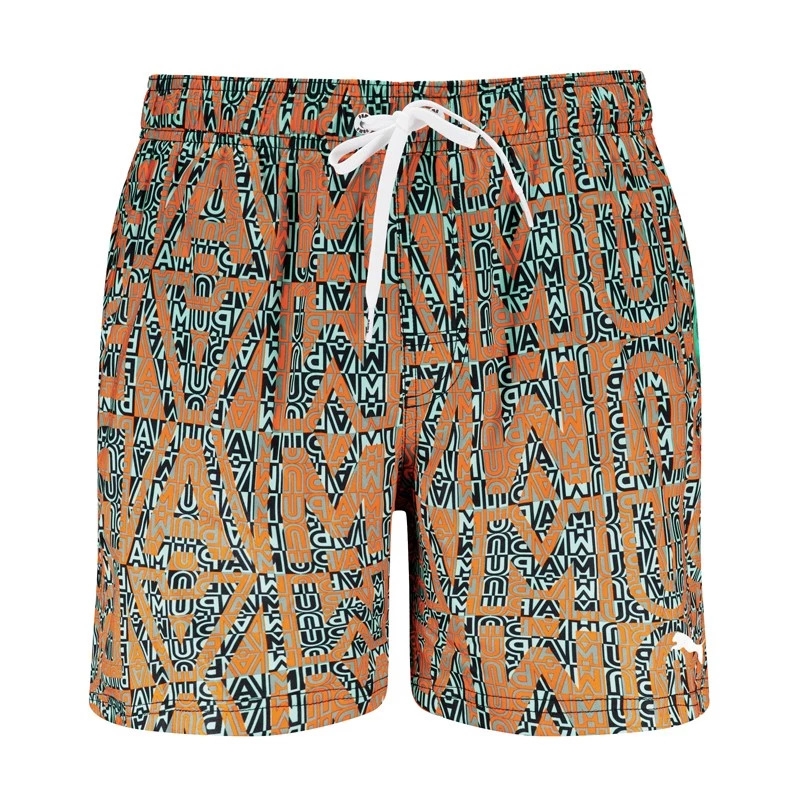 Kpielwki mskie Puma SWIM PRINTED MID pomaraczowe 94705902