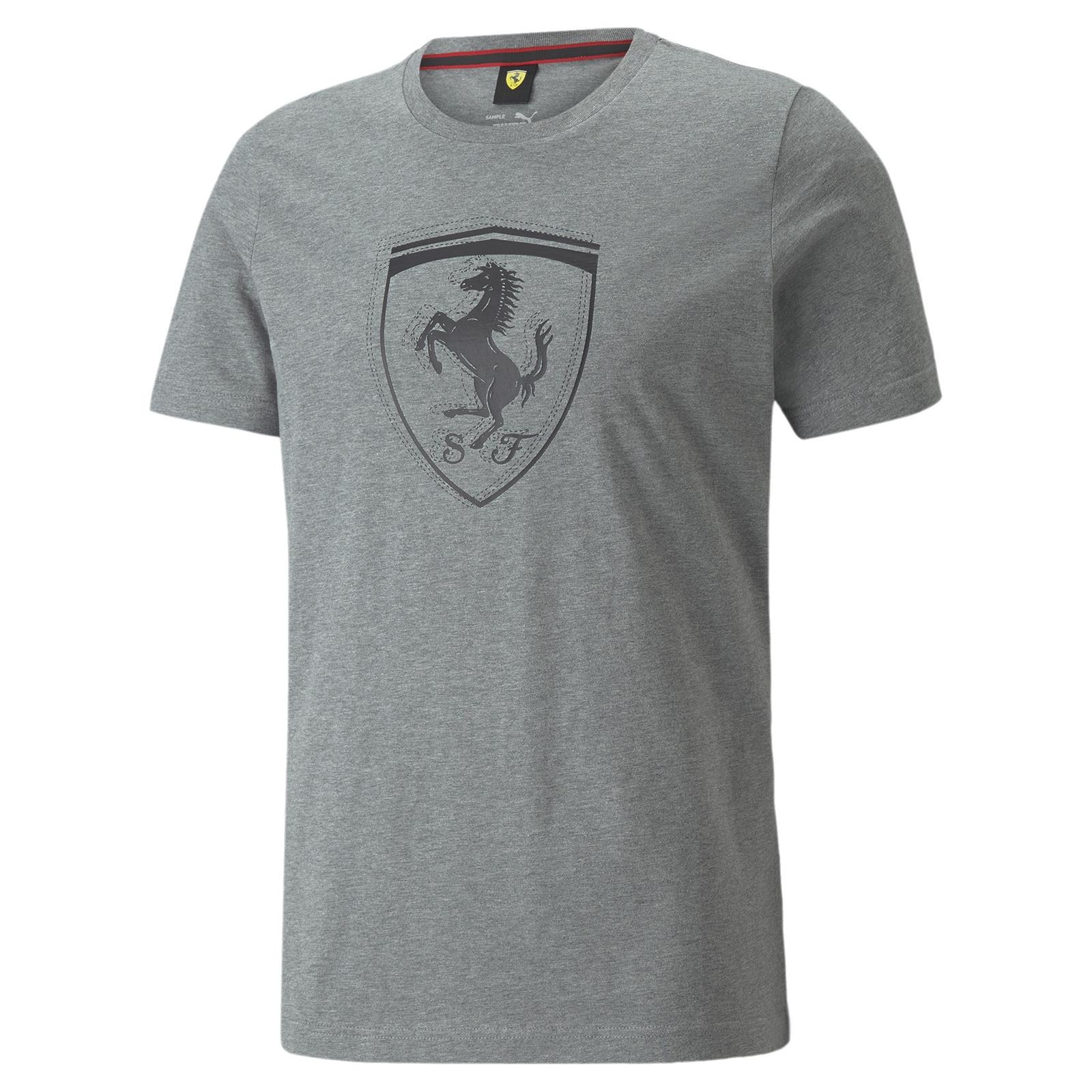 Koszulka mska Puma Ferrari Race Tonal Big Shield szara 53375203