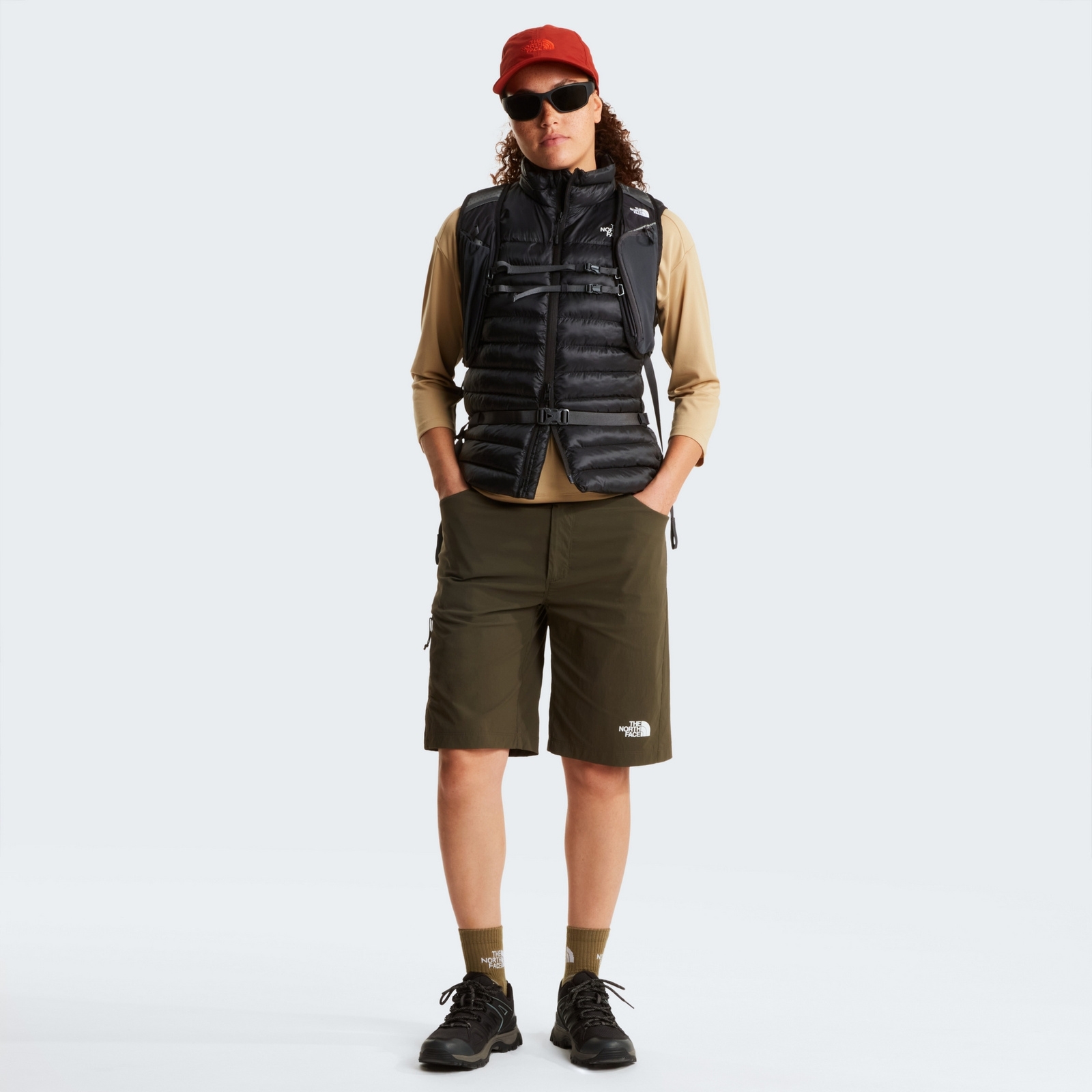 Spodenki trekkingowe damskie The North Face EXPLORATION zielone NF0A8G0J21L