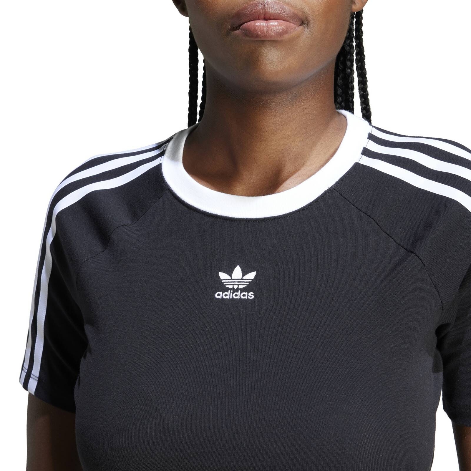 Crop top damski adidas 3-STRIPES BABY czarny IU2532