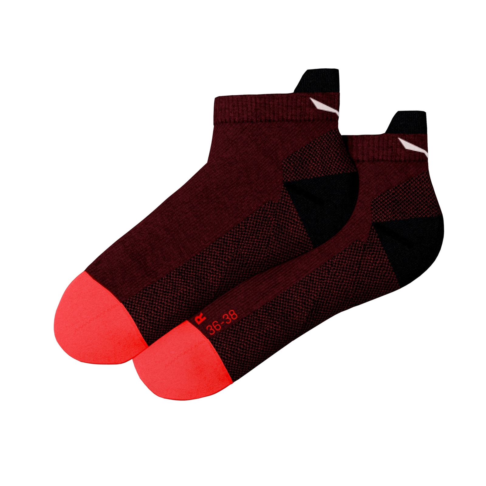 Skarpety trekkingowe damskie Salewa MOUNTAIN TRAINER bordowe 00-0000069030_1570