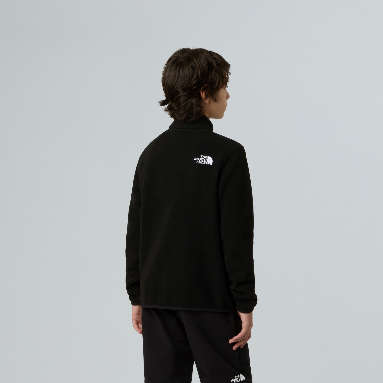 Polar dziecięcy The North Face GLACIER 1/4 ZIP czarny NF0A8CVGJK3