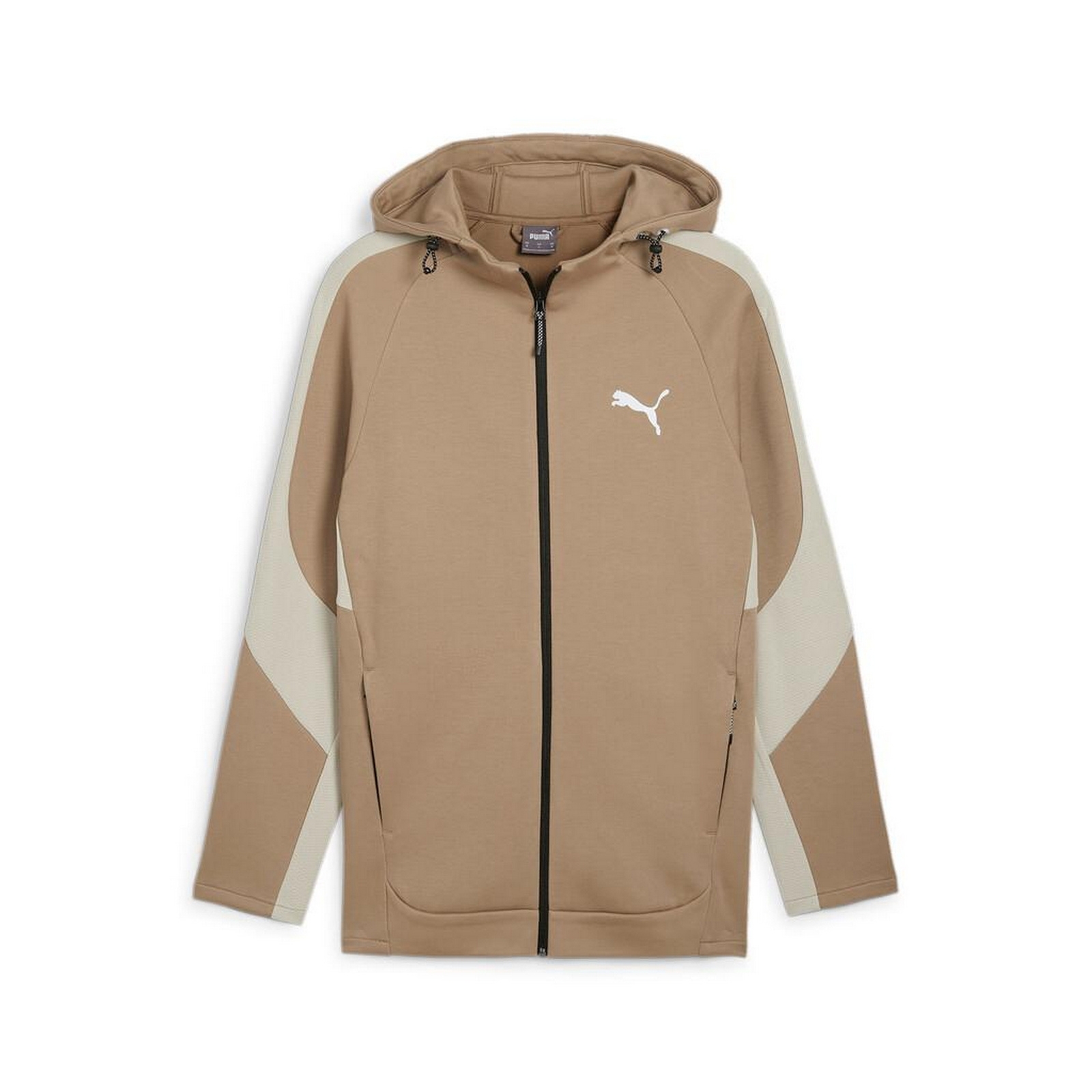 Bluza z kapturem mska Puma EVOSTRIPE FZ DK brzowa 68170067