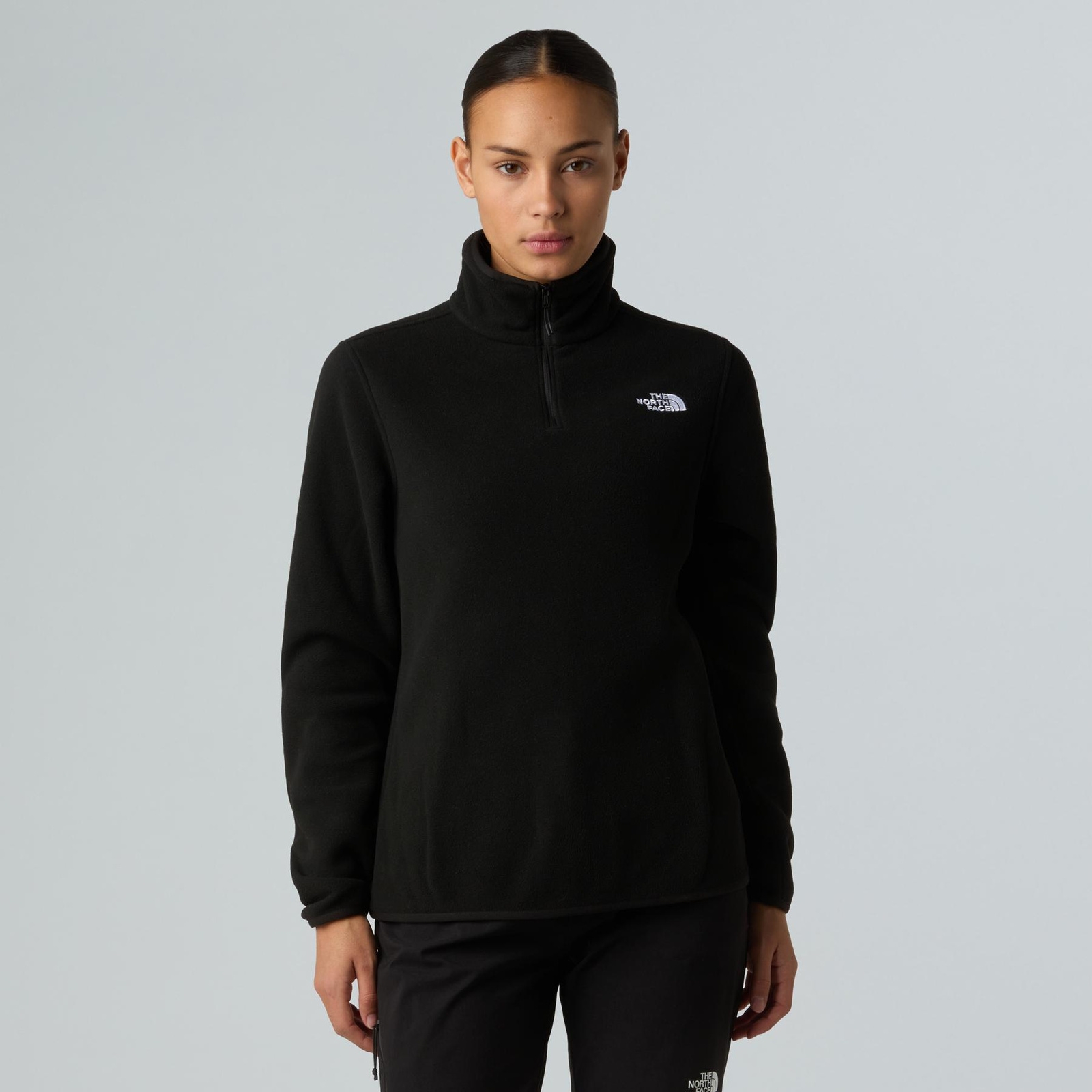 Polar damski The North Face GLACIER FLEECE 1/4 ZIP czarny NF0A8D2JJK3