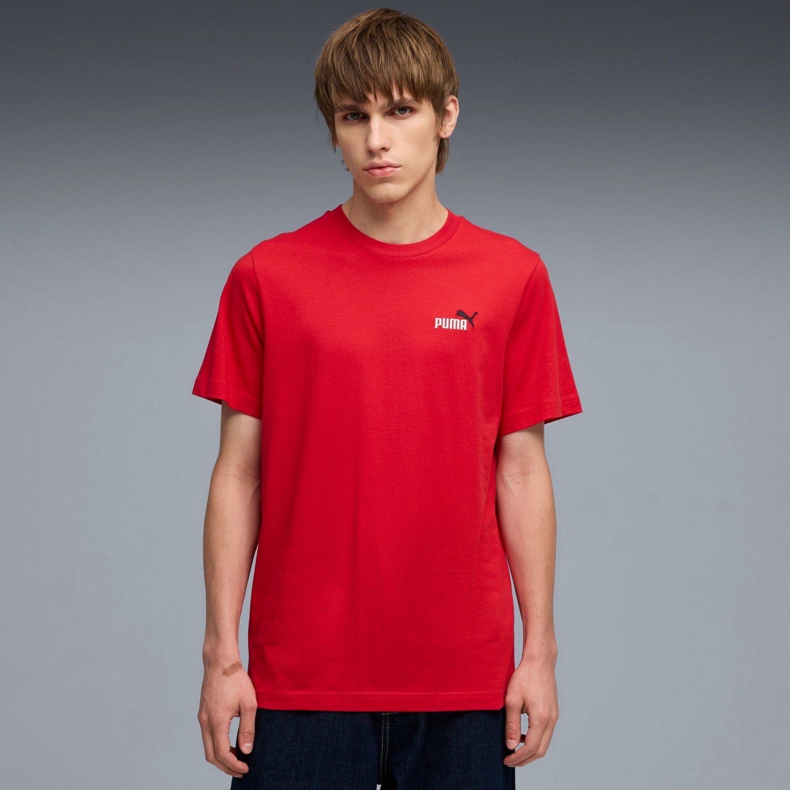 Koszulka m�ska Puma ESS 2 COLOR SMALL NO.1 LOGO czerwona 68471711