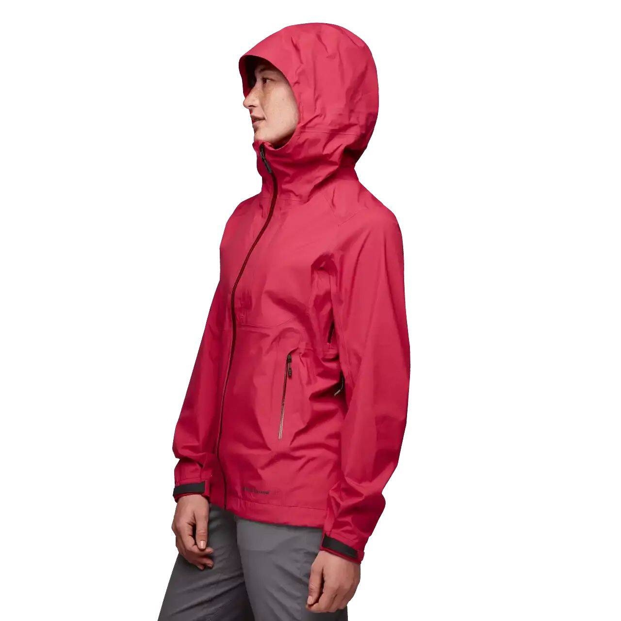 Kurtka przeciwdeszczowa damska Black Diamond HIGHLINE STRETCH SHELL czerwona AP7450016034