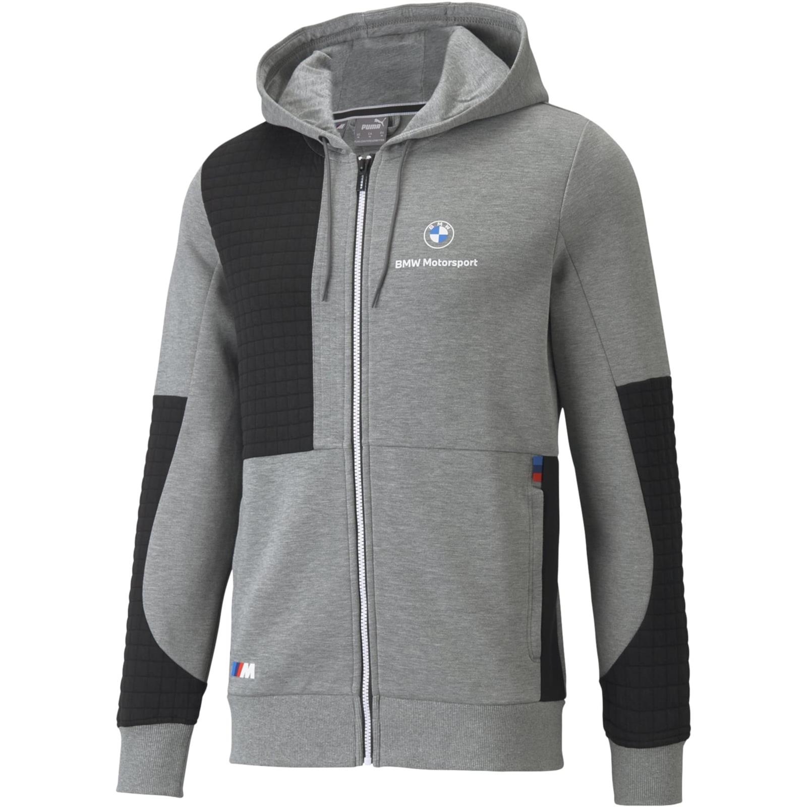 Bluza z kapturem mska Puma BMW MMS FULL-ZIP szara 53118703