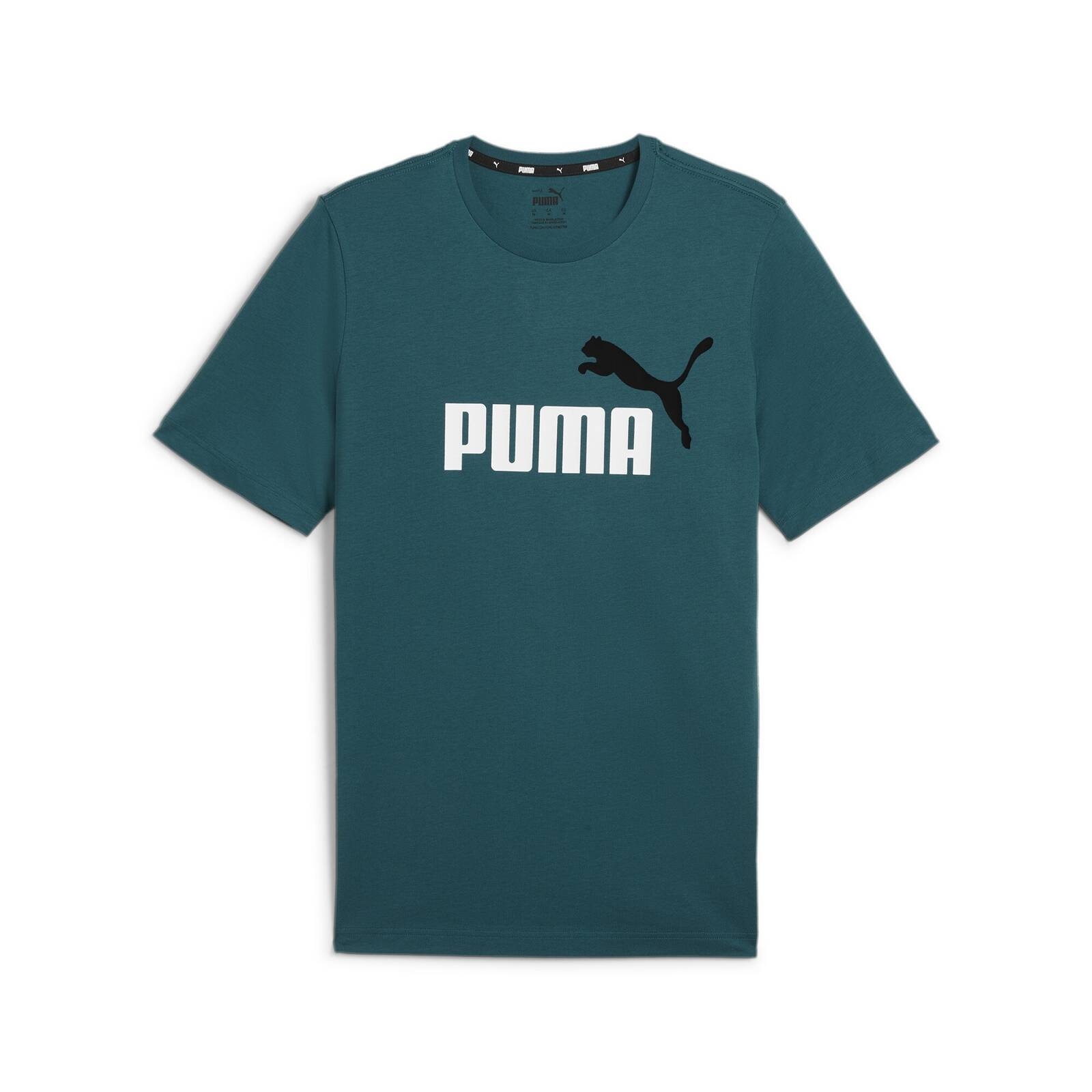 Koszulka mska Puma ESS+ 2 COL LOGO zielona 58675908