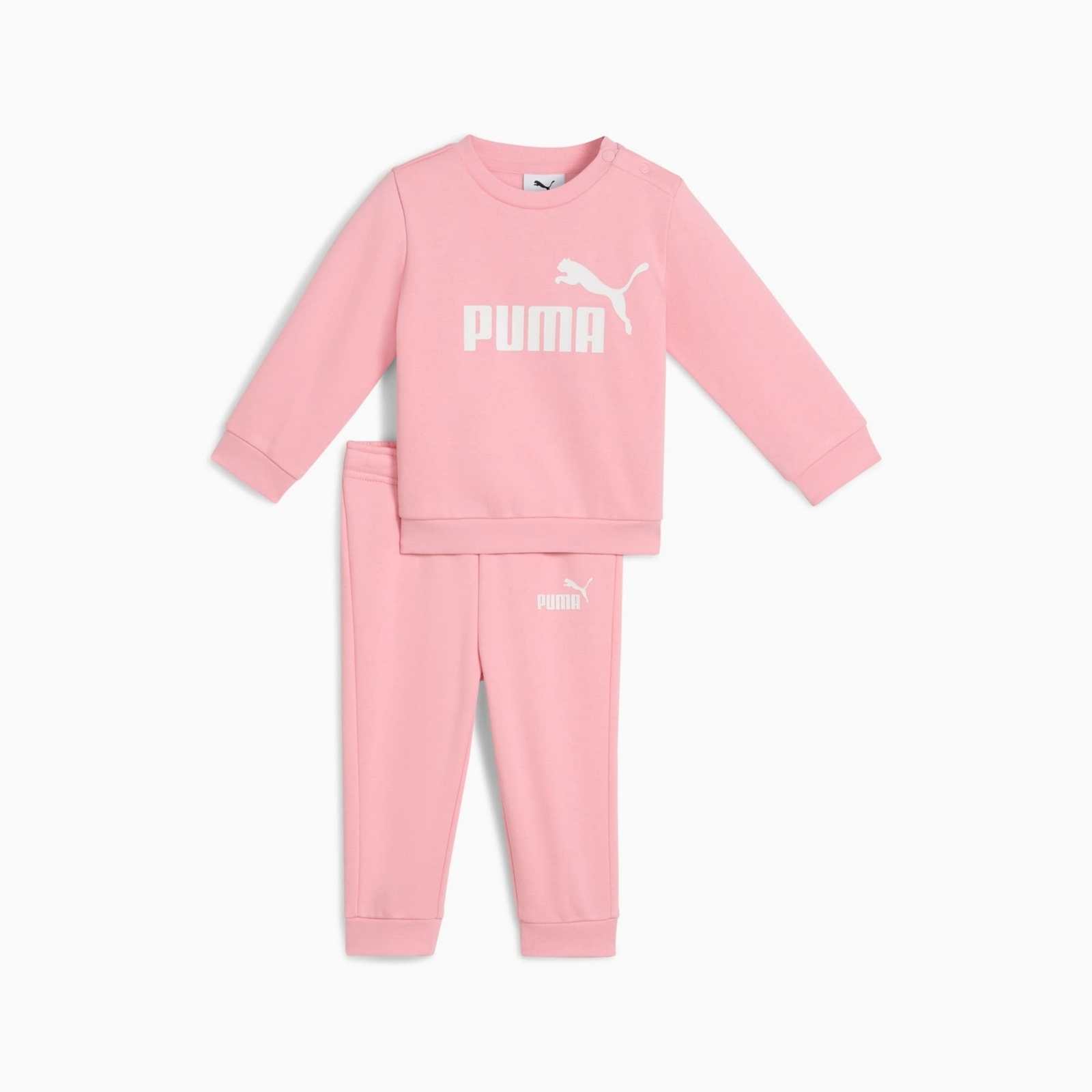 Komplet dresowy dziecięcy Puma MINICATS ESS CREW FL INF różowy 68628027