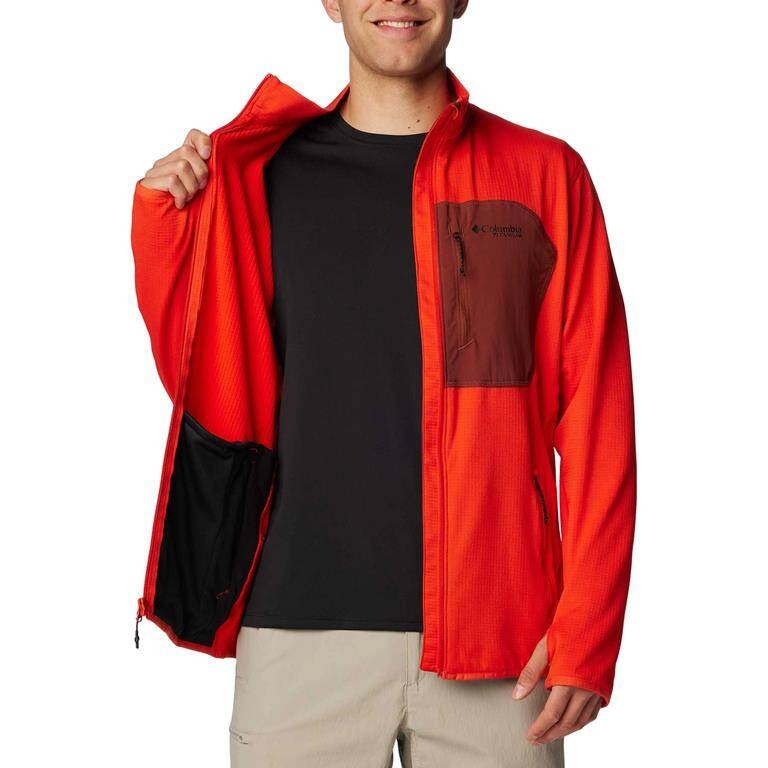 Bluza mska Columbia TIRPLE CANYON GRID FLEECE FULL ZIP czerwona 2072065839