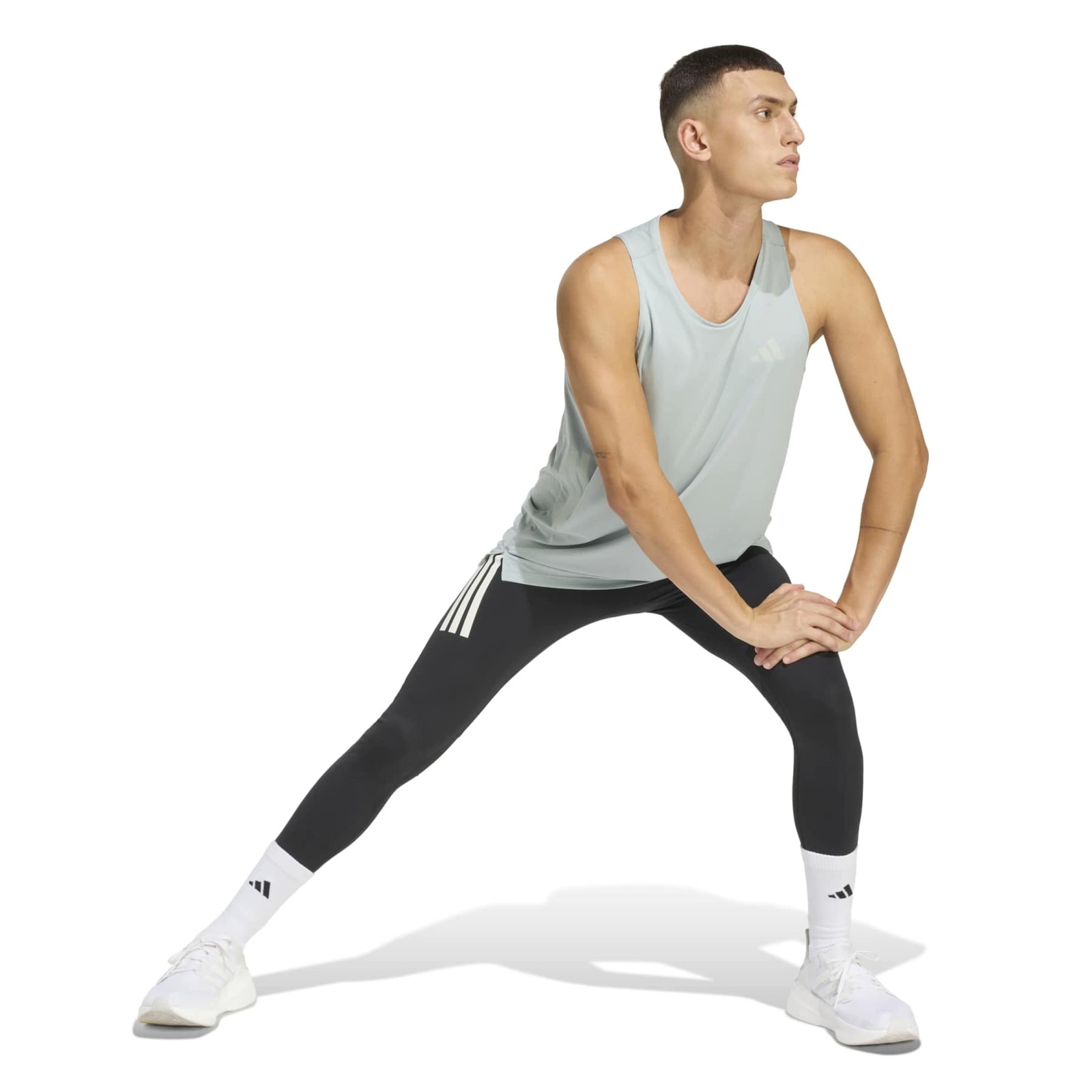 Tank top do biegania m�ski adidas ADI365 niebieski JZ7729