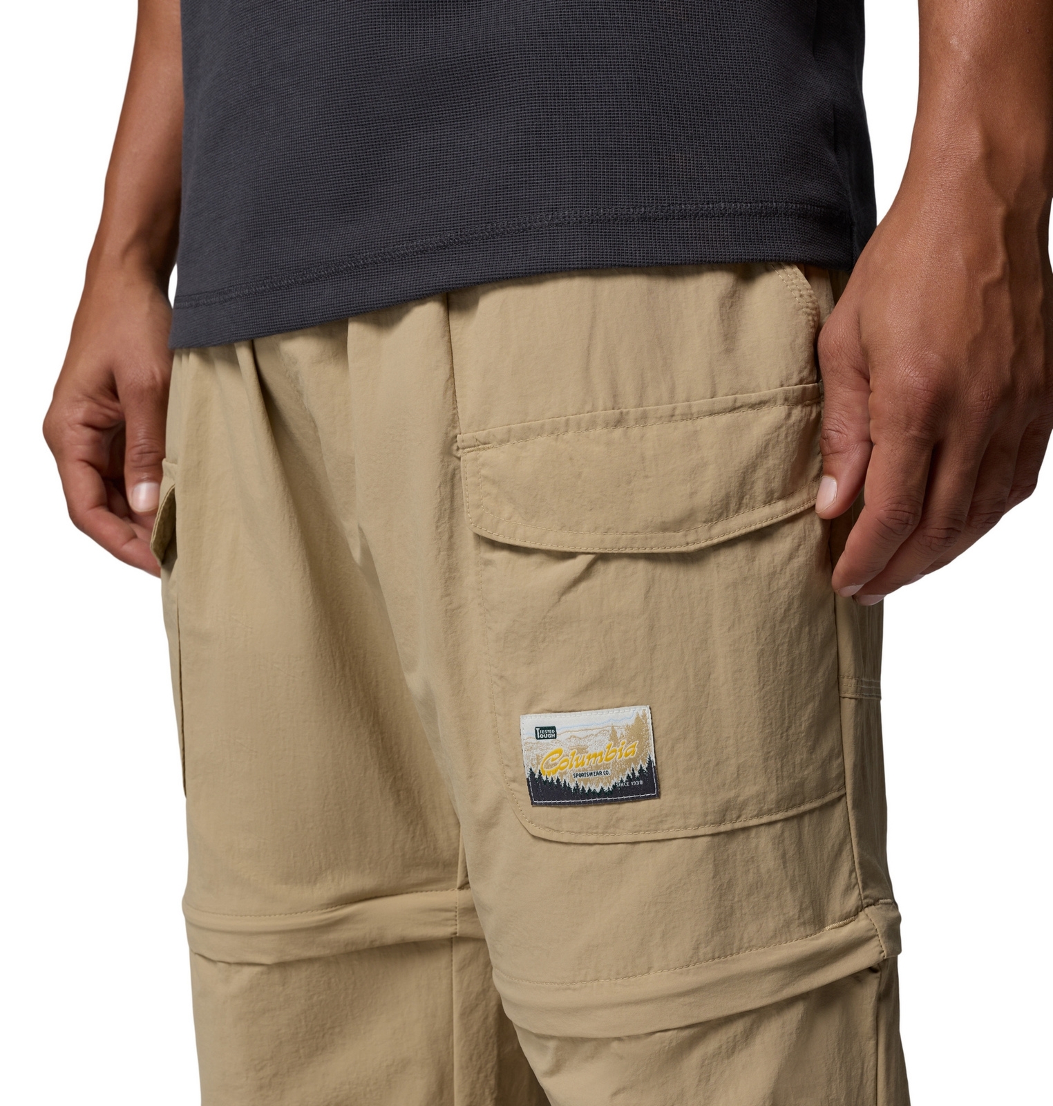 Spodnie trekkingowe m�skie Columbia ACKER ROCK CONVERTIBLE be�owe 2157081214